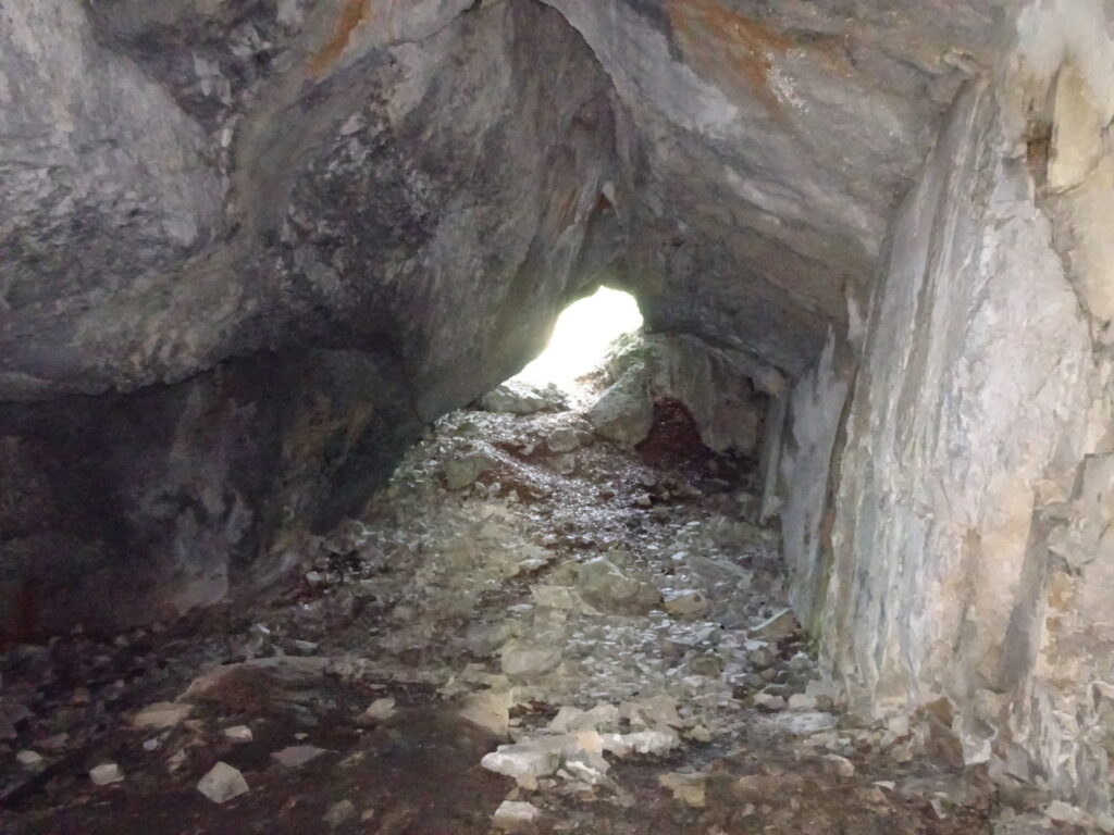 Inside the <i>Rablloch</i> cave