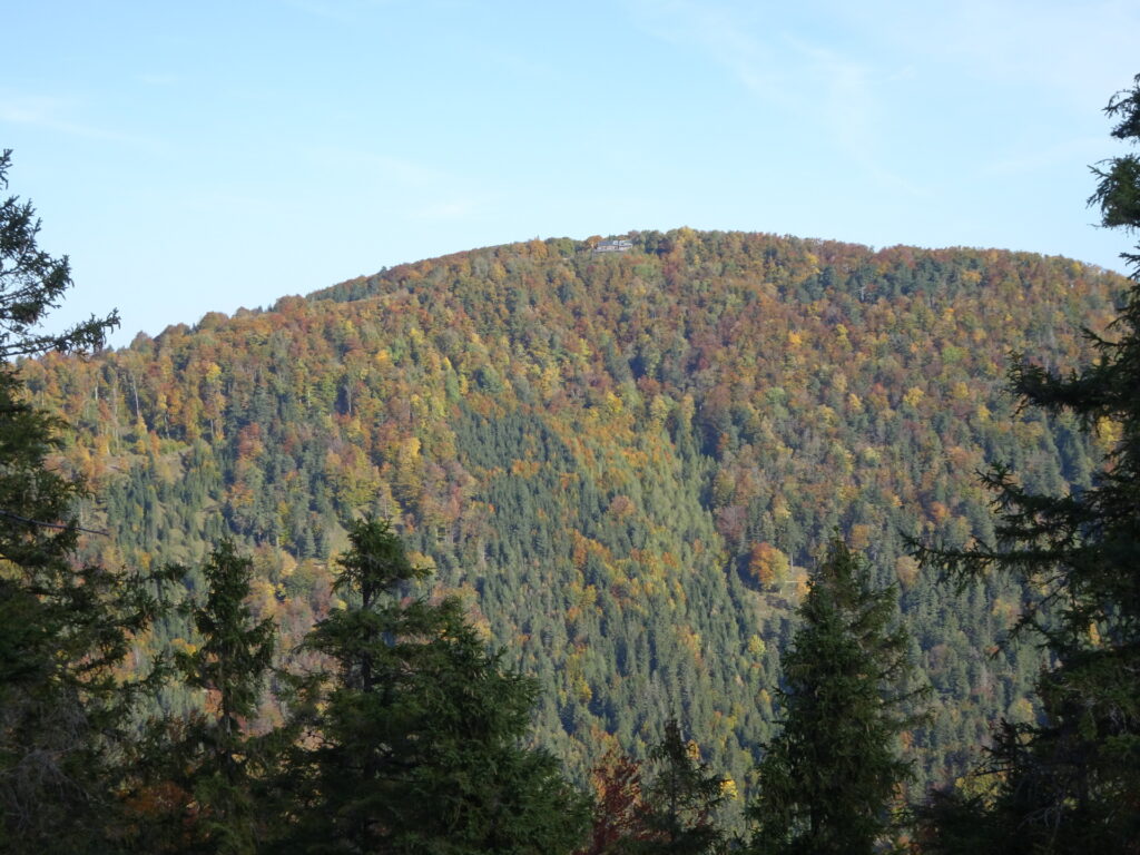 The <i>Enzianhütte</i> seen from the trail