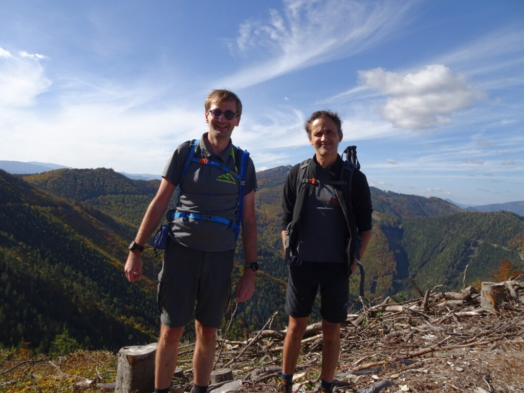 Stefan and Bernhard in front of <i>Unterberg</i>