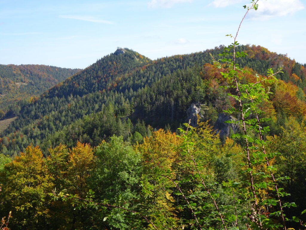 View back to the cliff