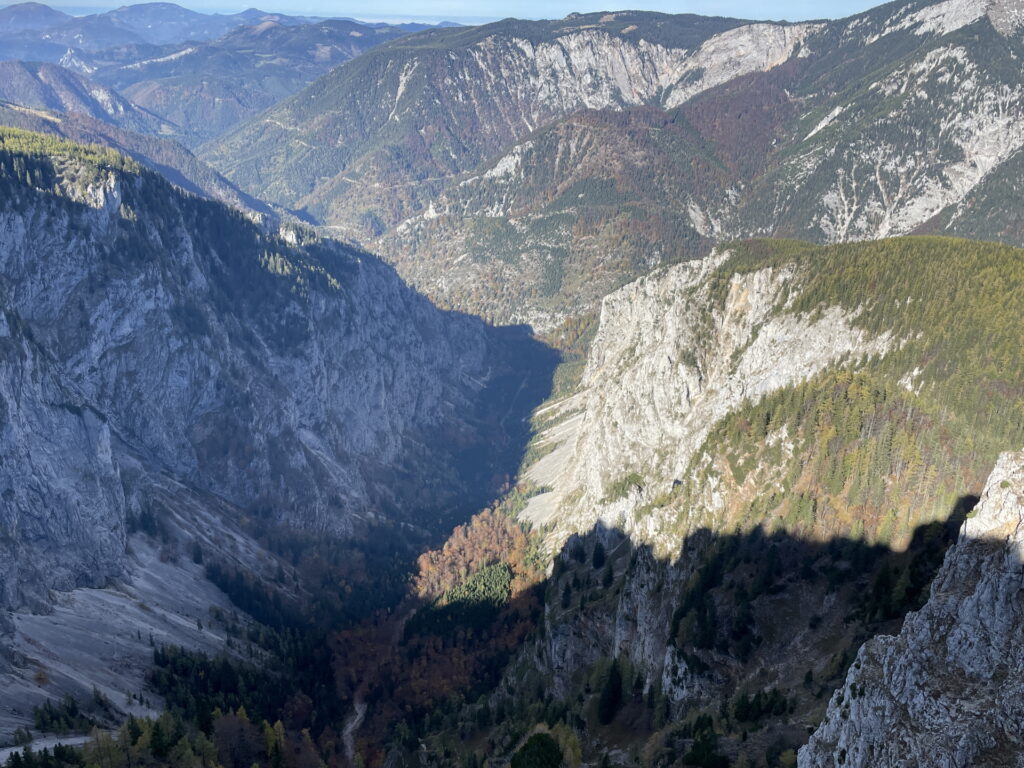 Looking down into the <i>Höllental</i>