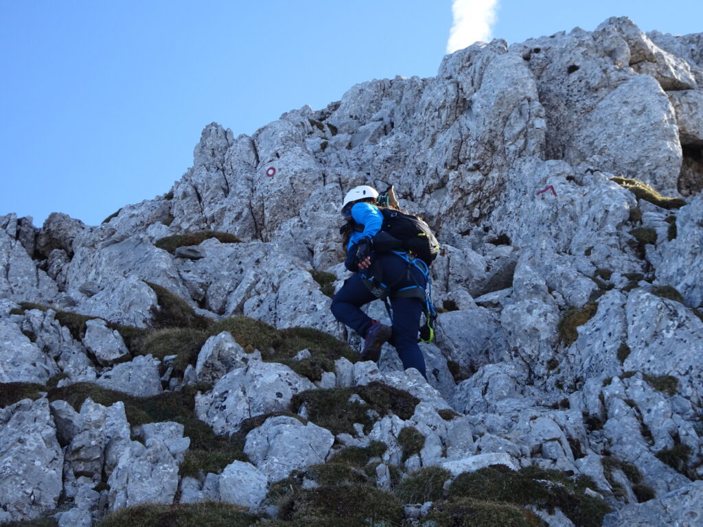 Eliane climbs up to <i>Veliki vrh</i>