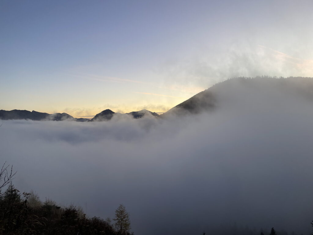 Sun is raising over <i>Frein an der Mürz</i>