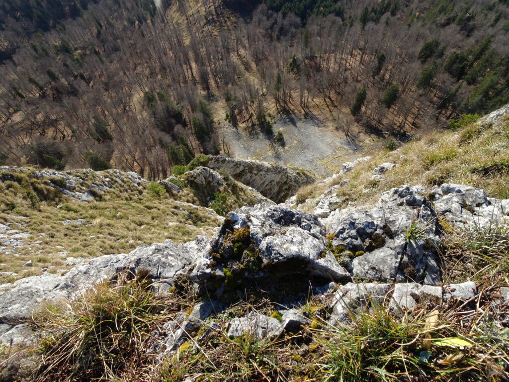 View from <i>Großer Proles</i> directly down the wall