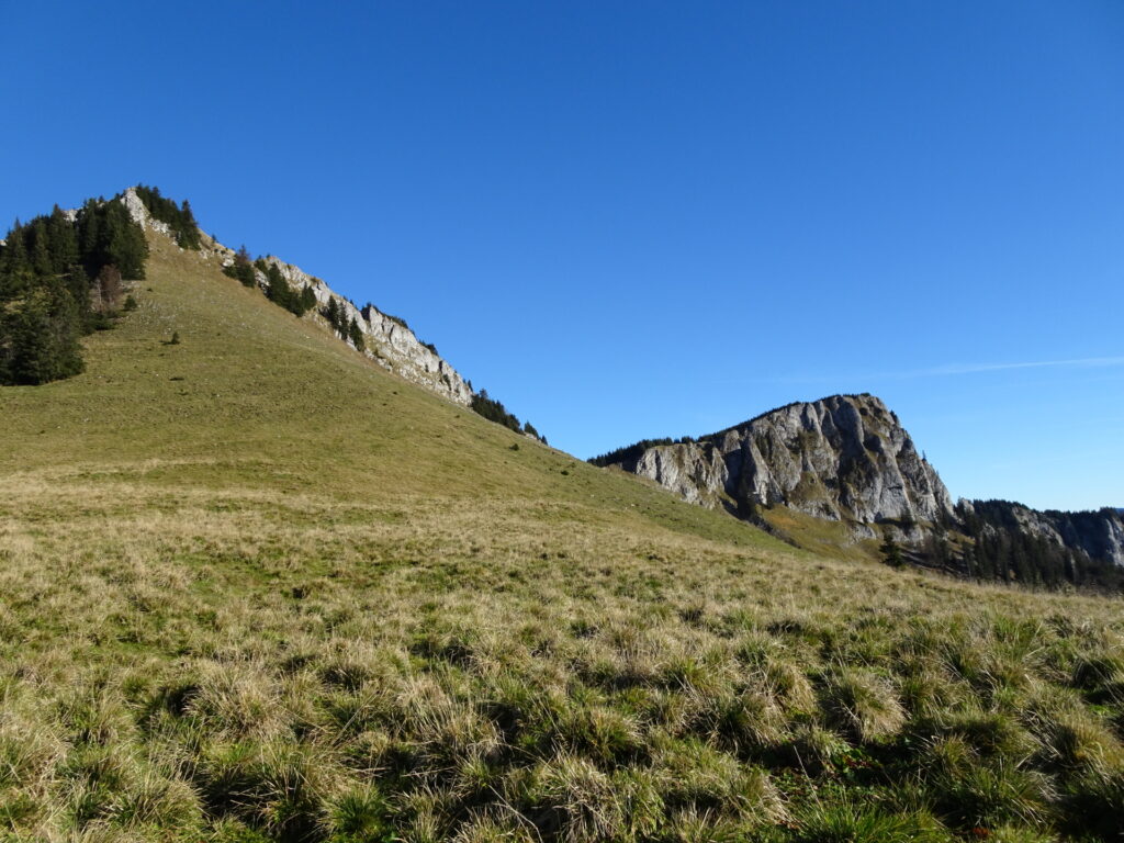 View back towards <i>Kleiner</i> (left) and <i>Großer Proles</i> (right)