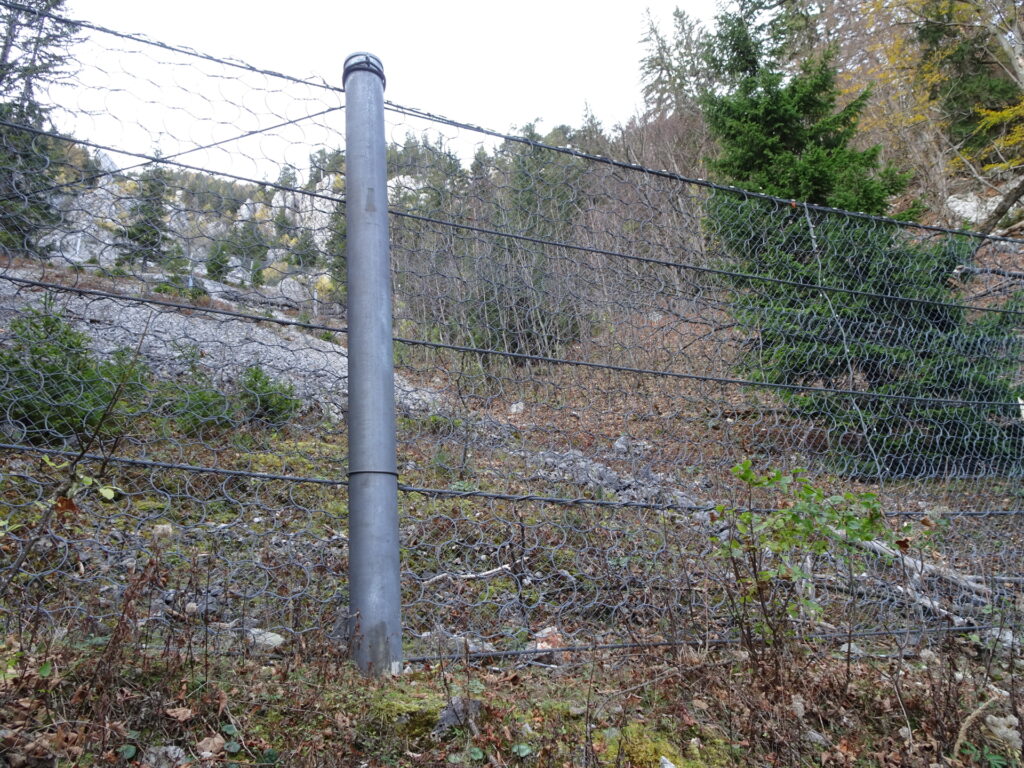 One of the rock-fall fences