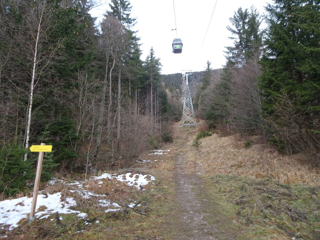 Crossing the cable car track
