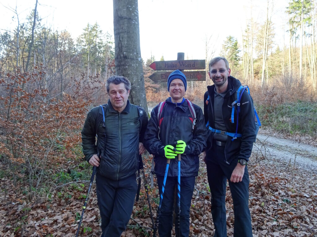 Robert, Herbert and Stefan on the trail towards <i>Einhornhöhle</i>