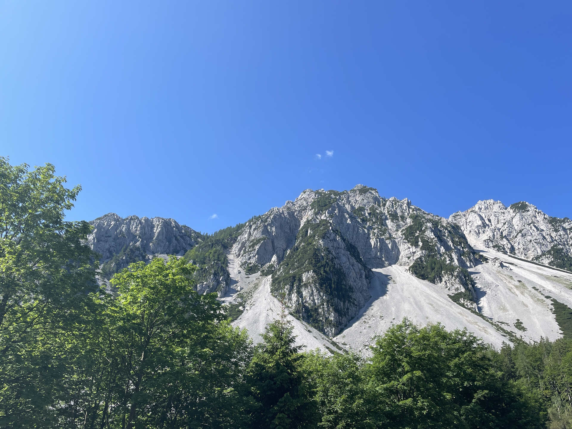 View from the parking at <i>Loiblpass</i>