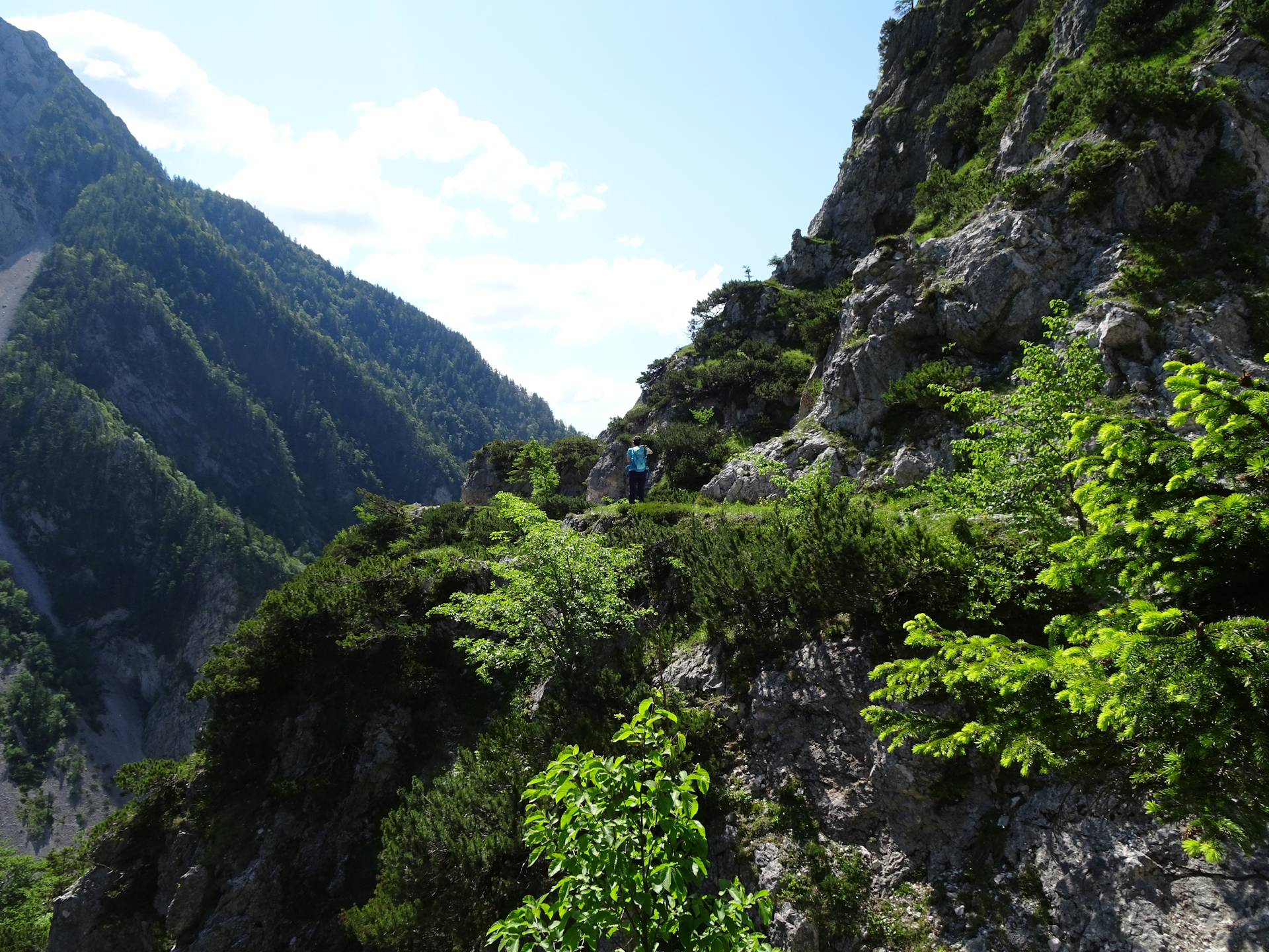 Eliane enjoys the view from the <i>Bornova pot</i> trail