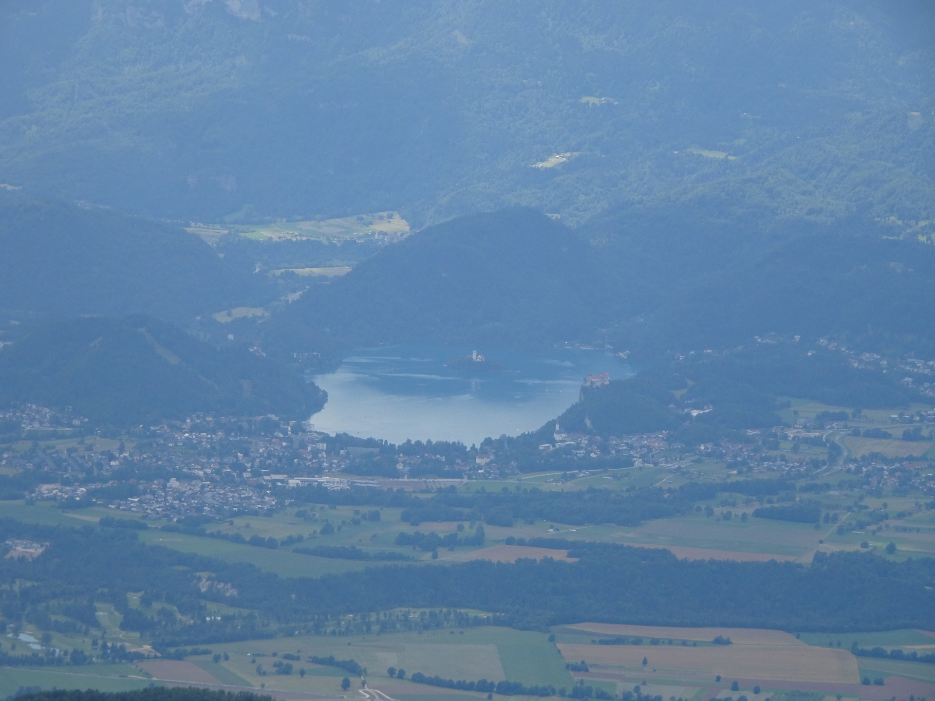 The amazing <i>Lake Bled</i> seen from <i>Veliki vrh (Begunjščica)</i>