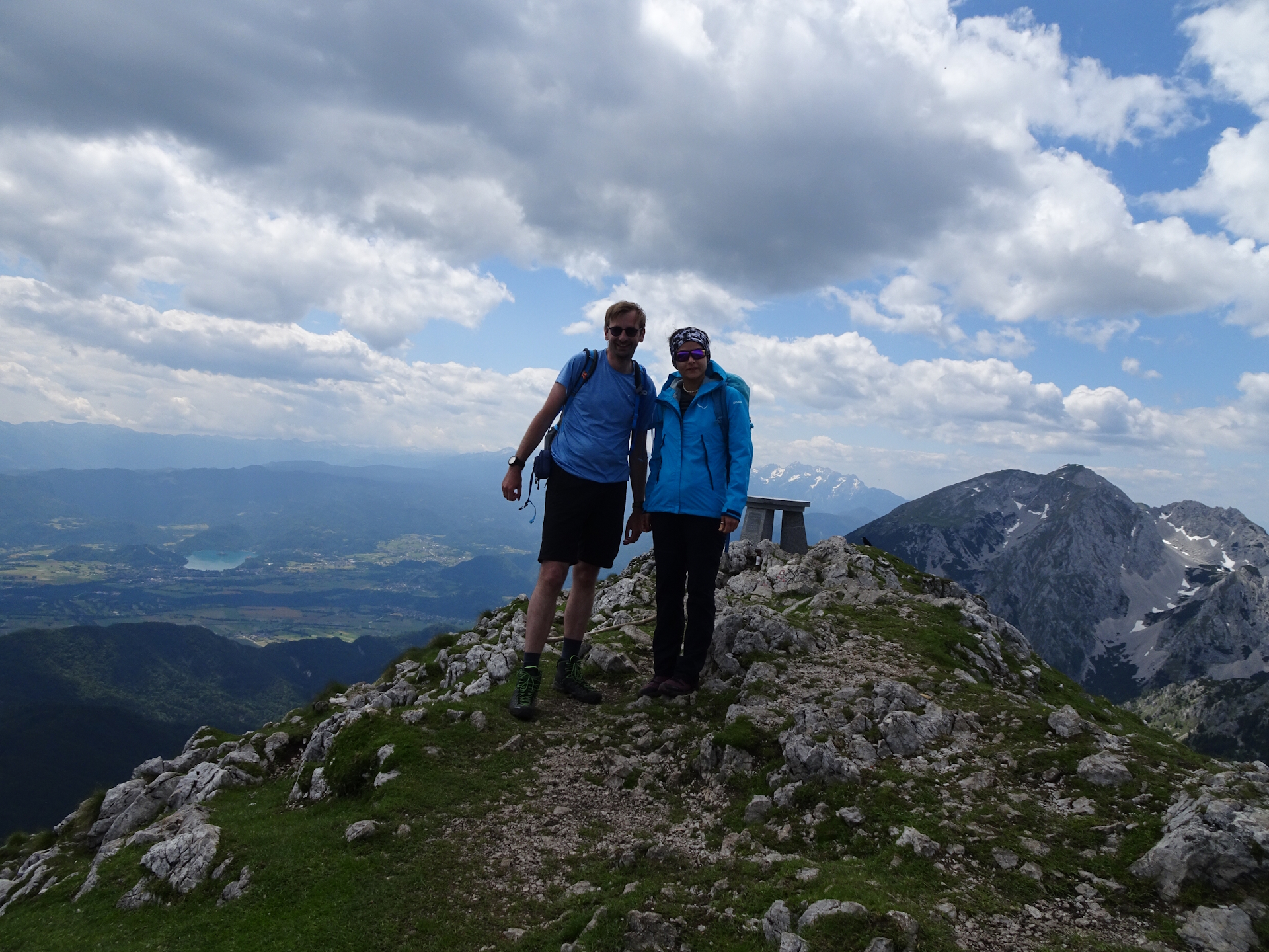 Stefan and Eliane made it to the top of <i>Veliki vrh (Begunjščica)</i>