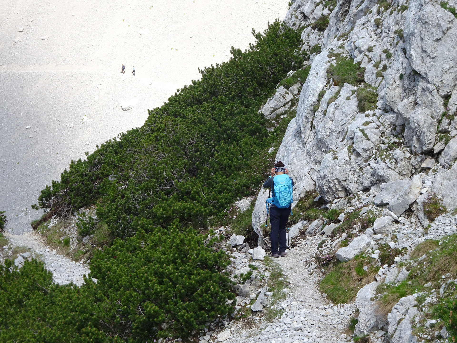 Eliane leads the way towards <i>Planinski dom na Zelenici</i>