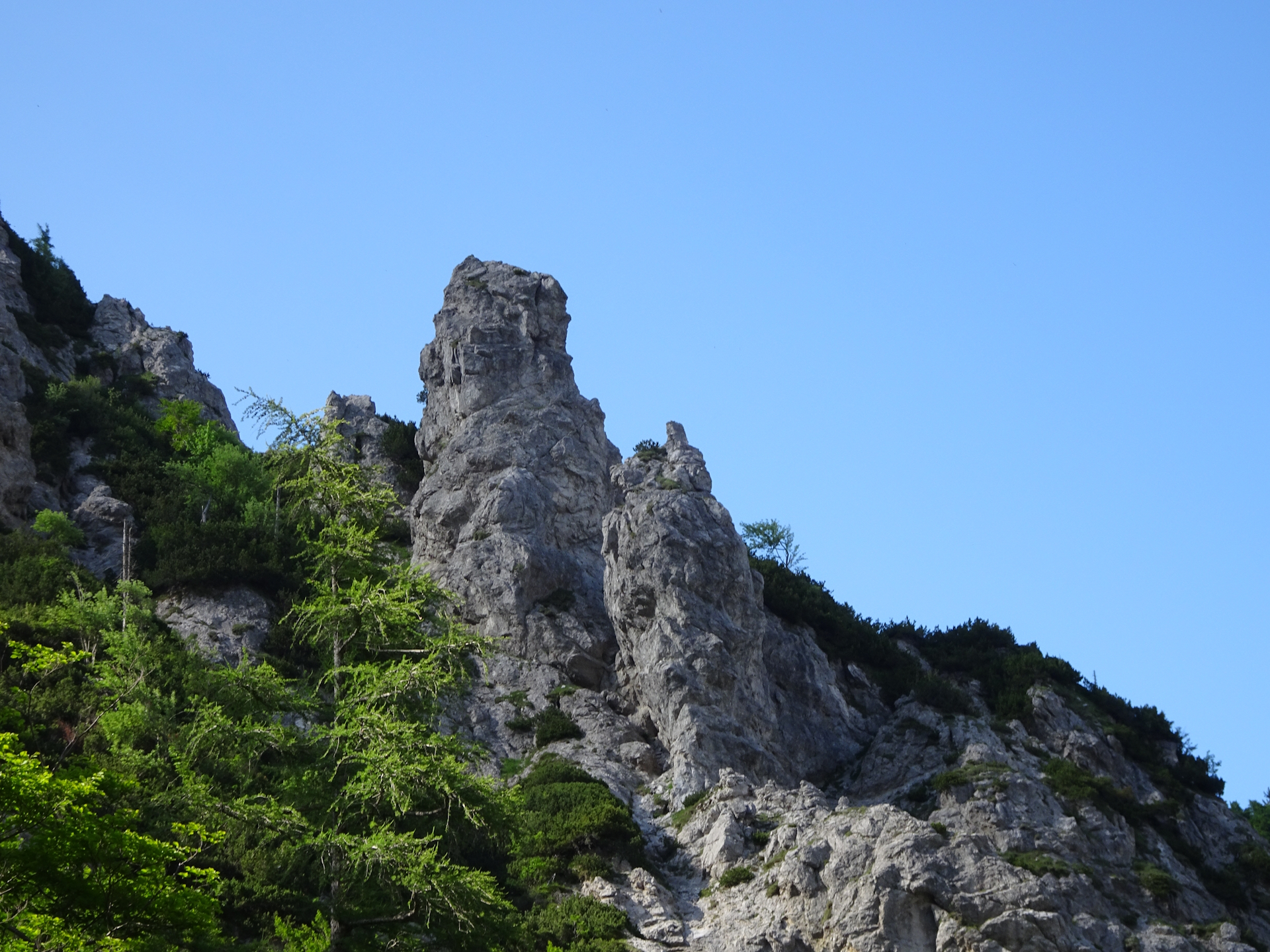 View from the trail back to <i>Loiblpass</i>