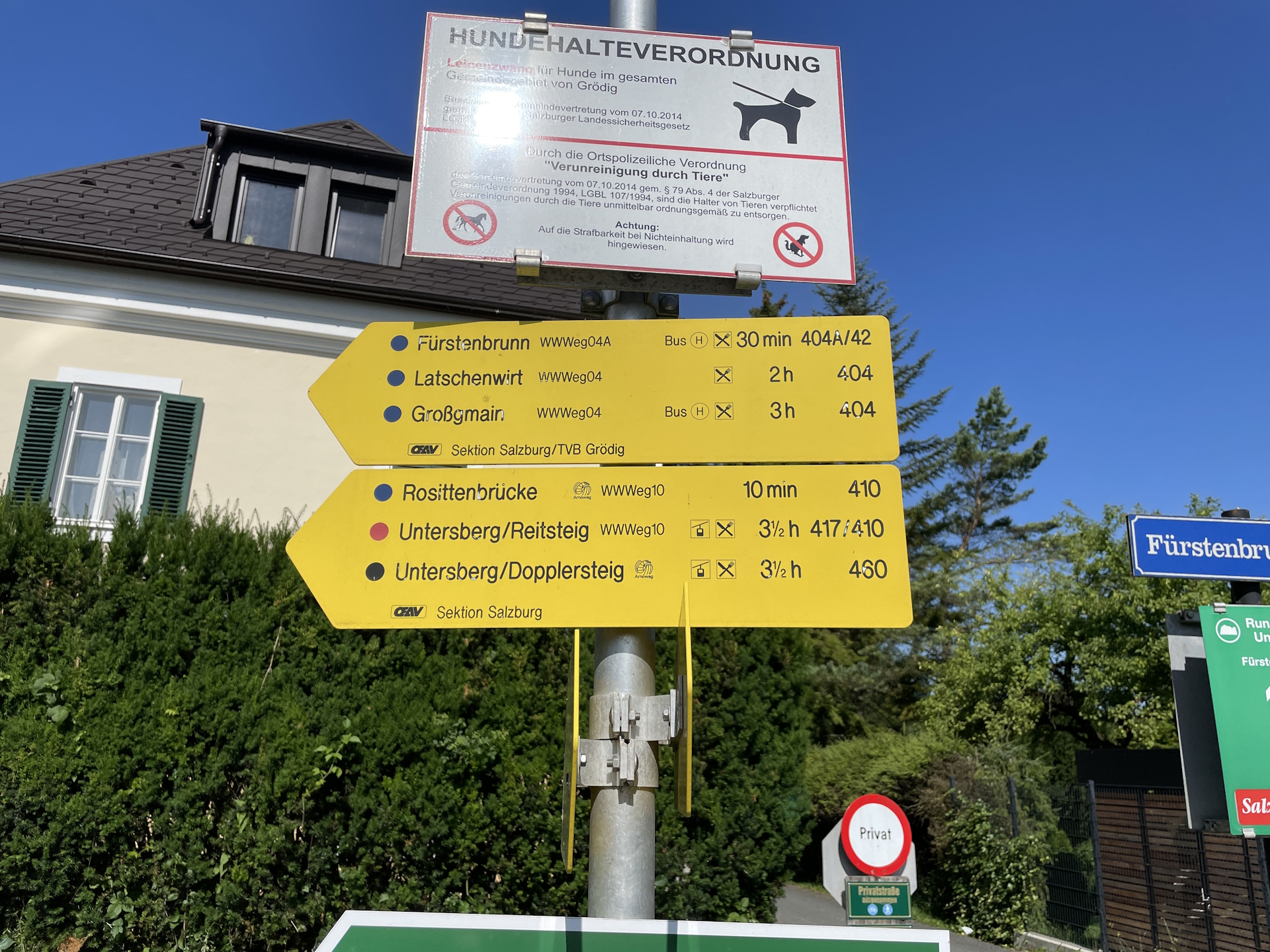 Follow the signpost towards <i>Untersberg</i>