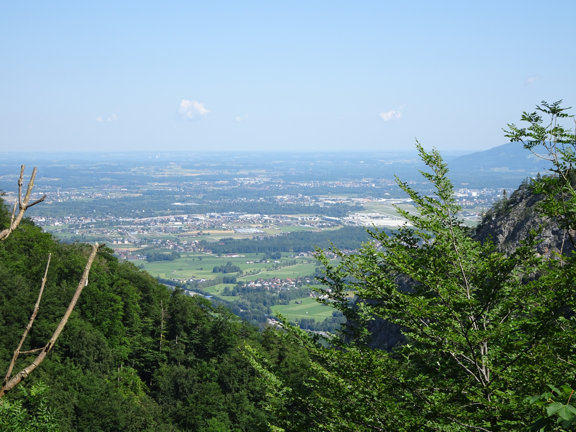 View towards the airport of <i>Salzburg</i> from <i>Dopplersteig</i>