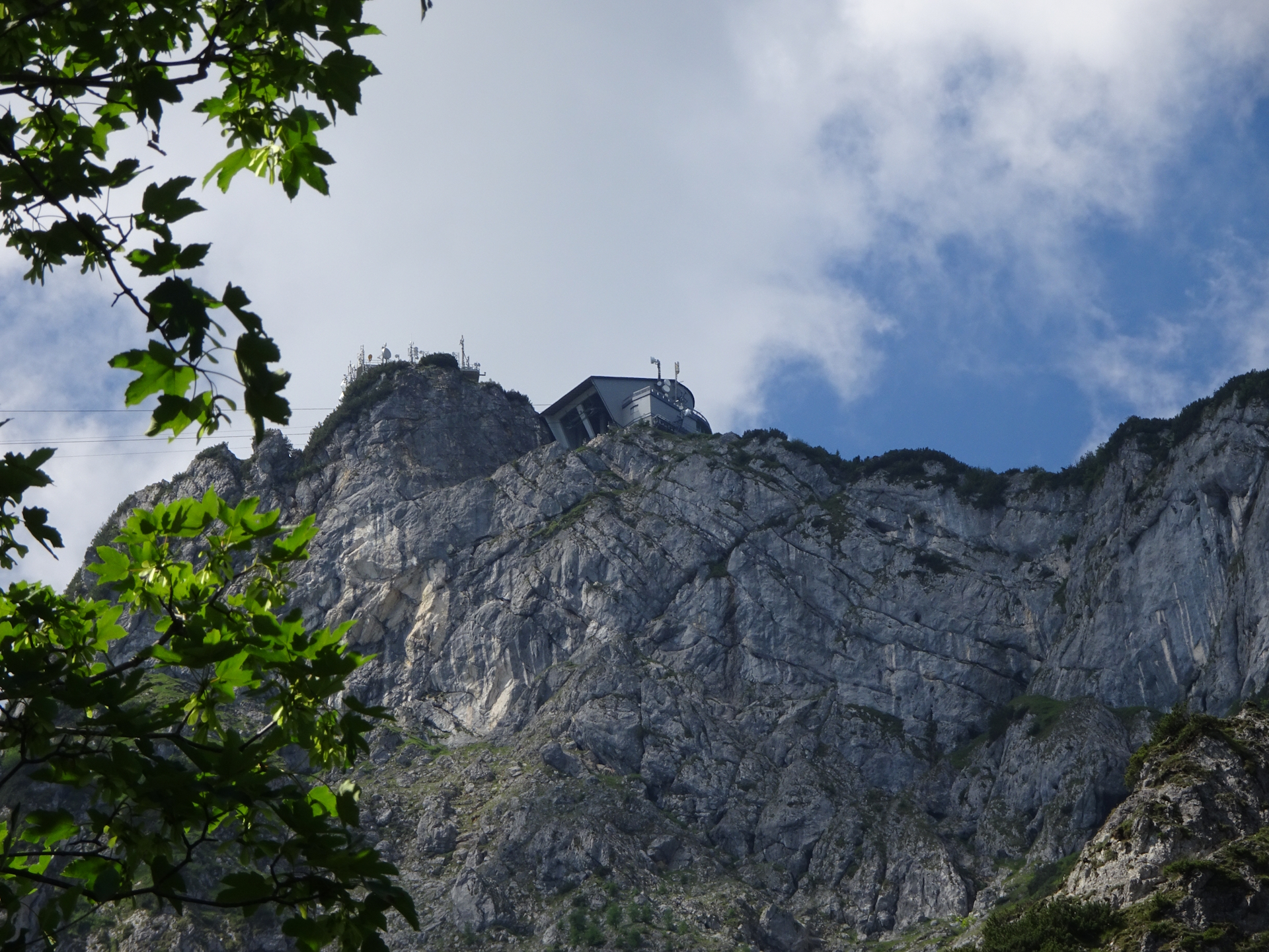 The mountain station of the cable car... still very far way