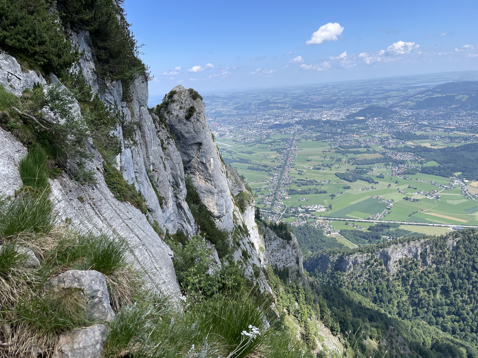 View down from the upper, exposed part of <i>Dopplersteig</i>