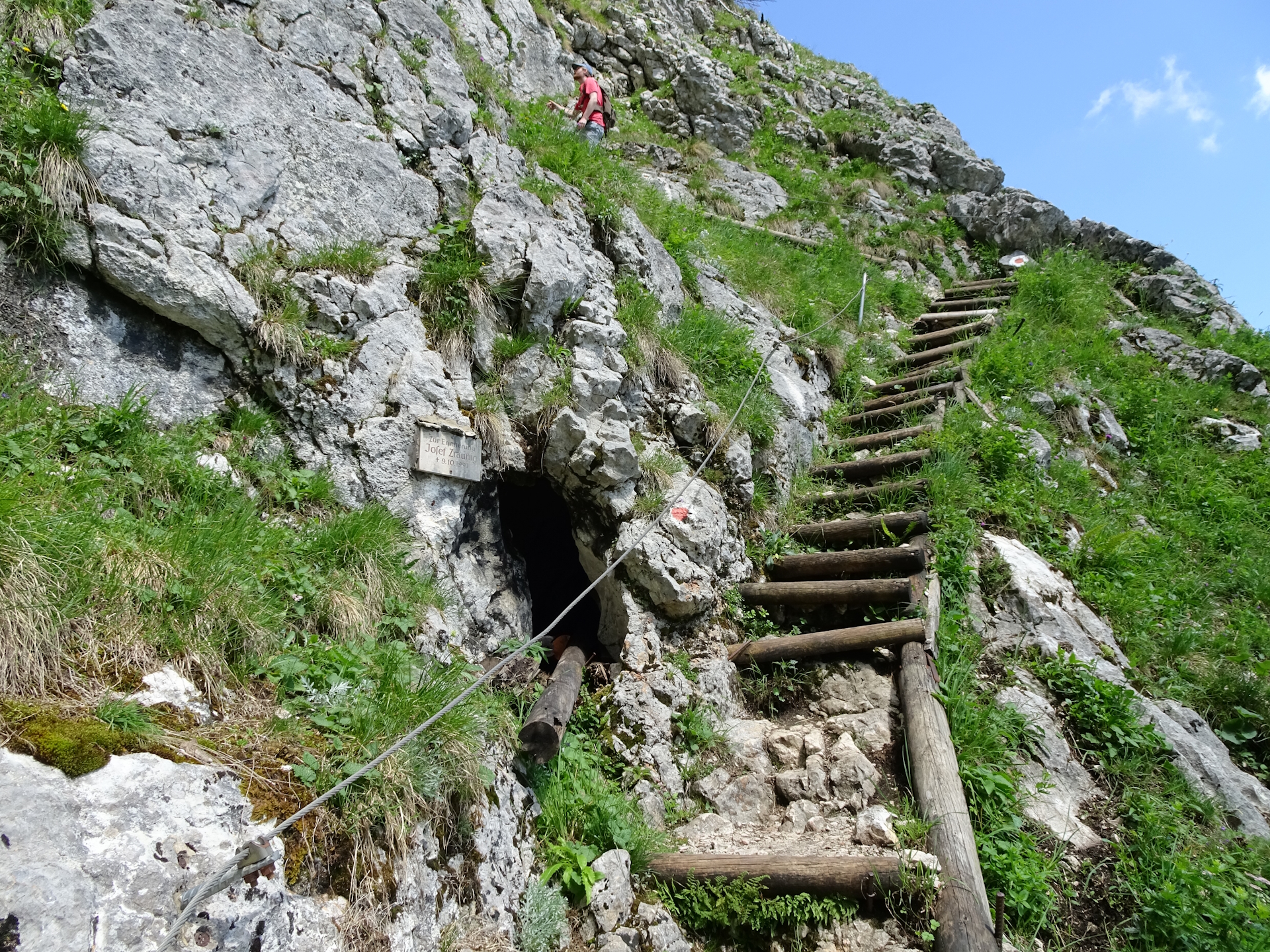 The final set of stairs up to <i>Taxhamer Kreuz</i>