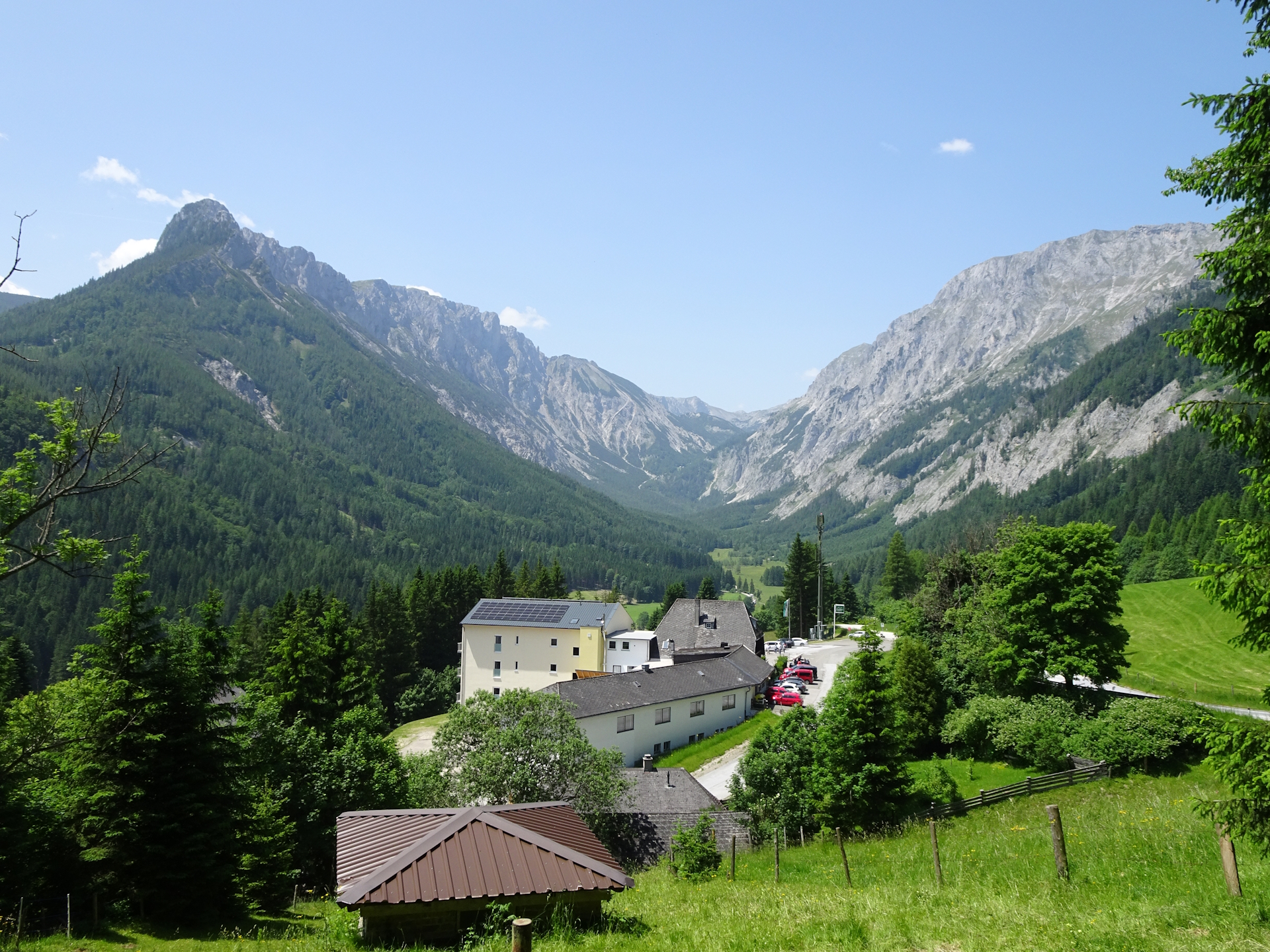 Approaching <i>Seewiesen</i> and the <i>Alpengasthof Schuster</i>