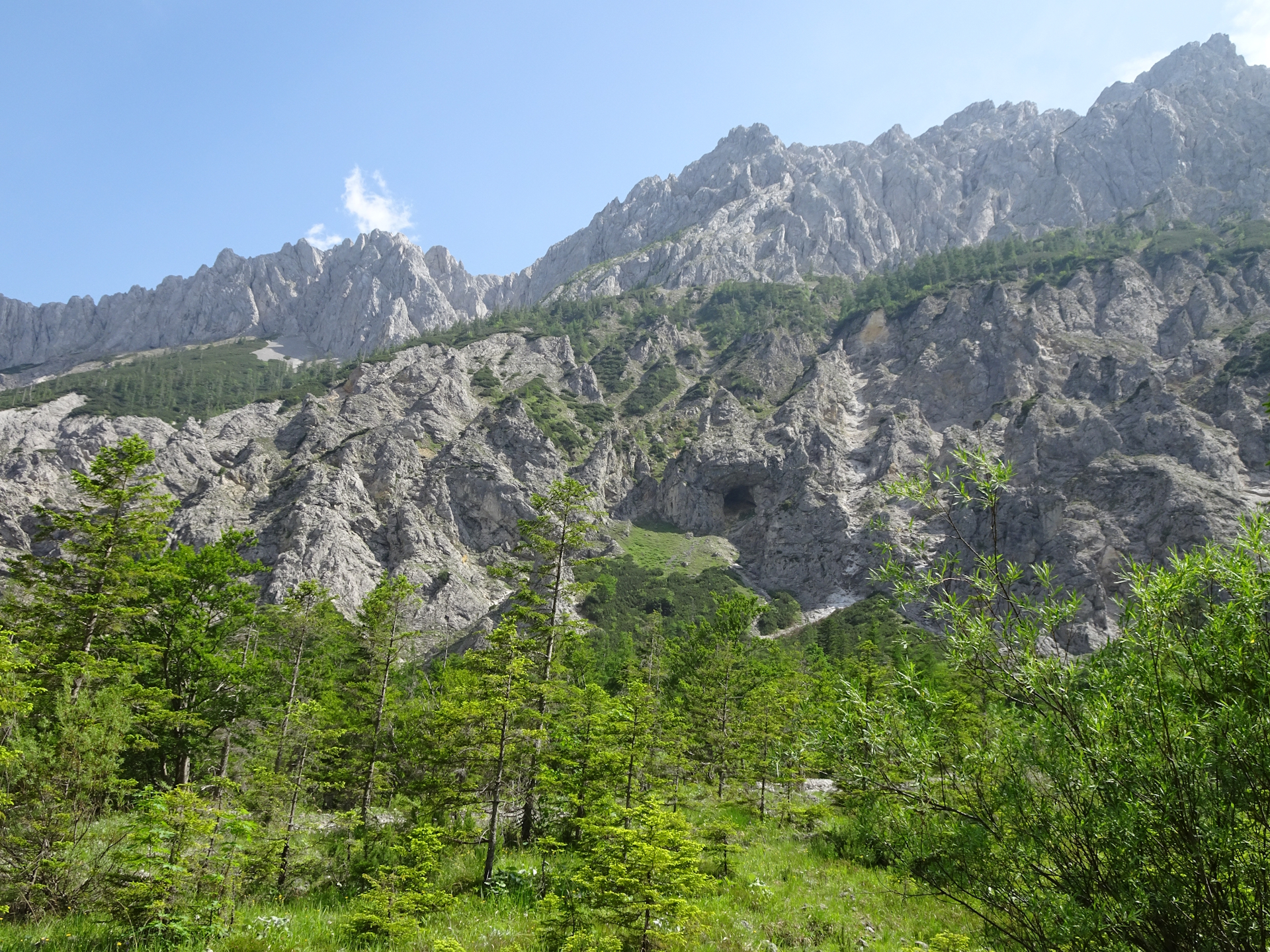 View from the trail to <i>Voisthalerhütte</i>