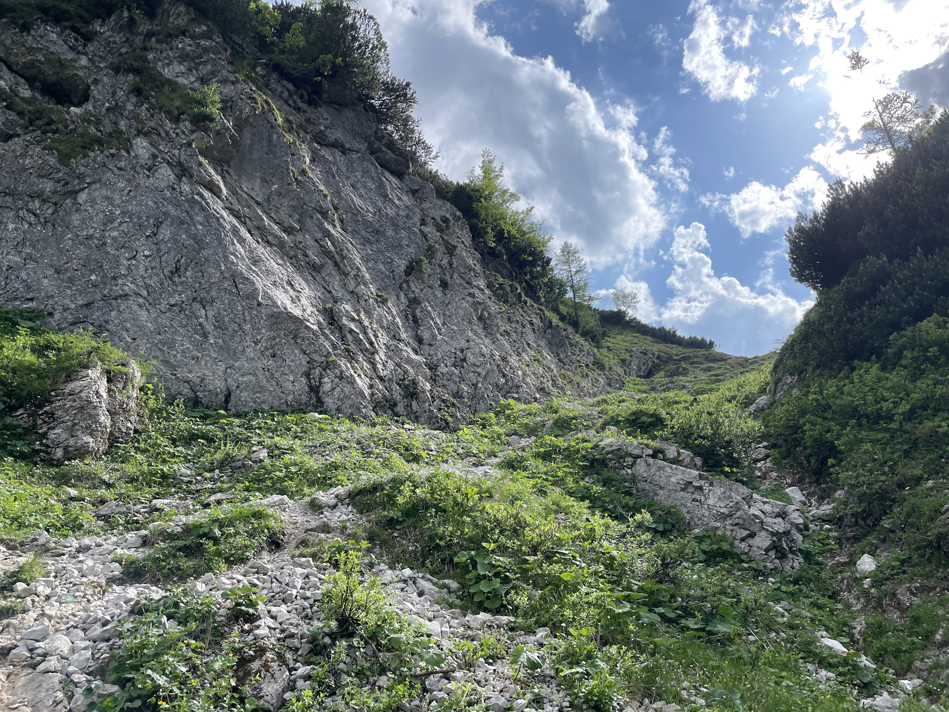 The steep ascent to <i>Voisthalerhütte</i>