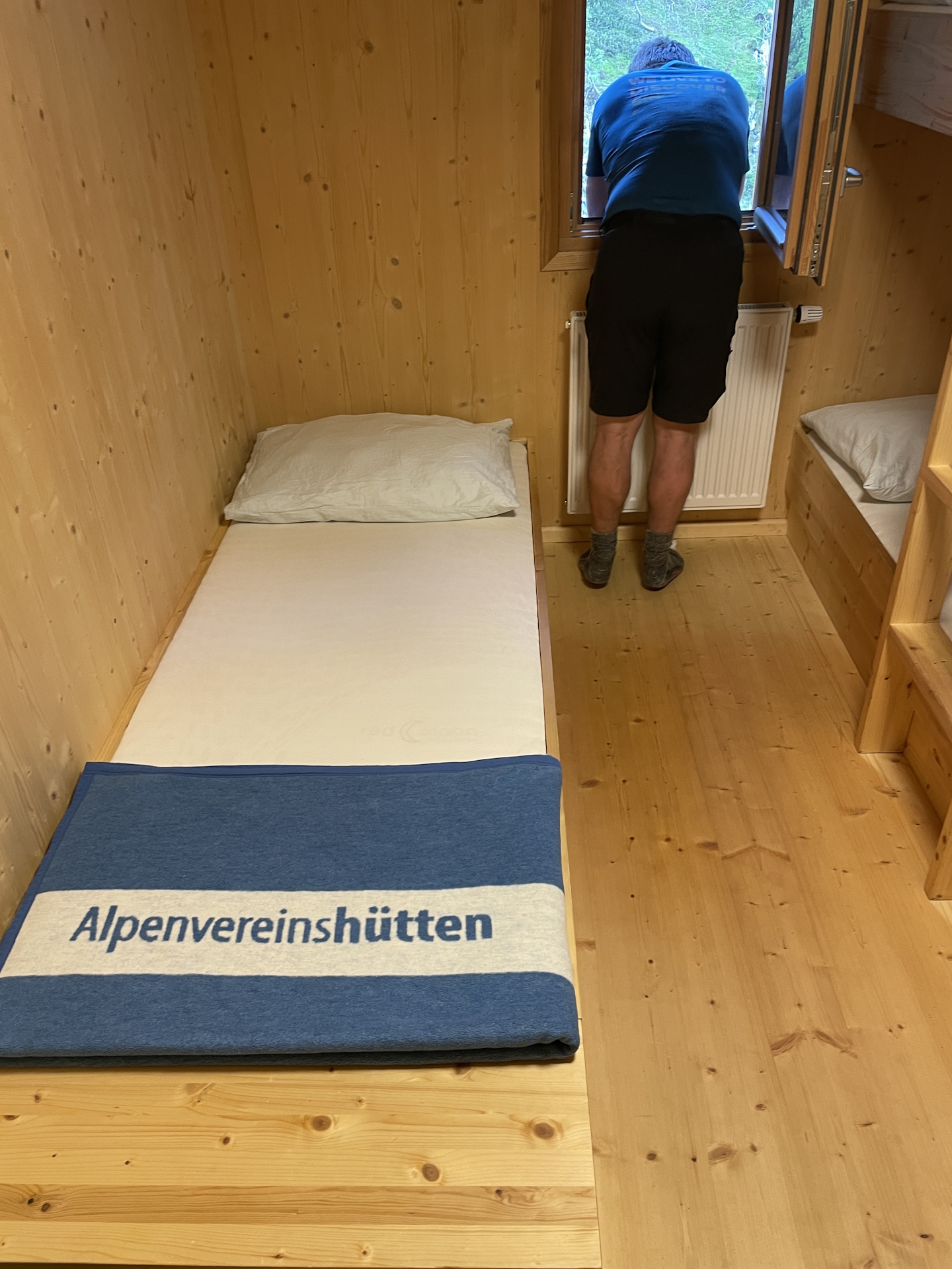 Robert enjoying the view from the room