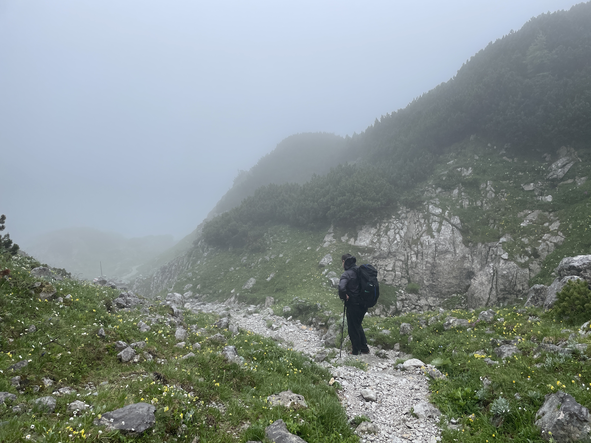 Robert leads the way through the <i>Hochschwab</i> plateau