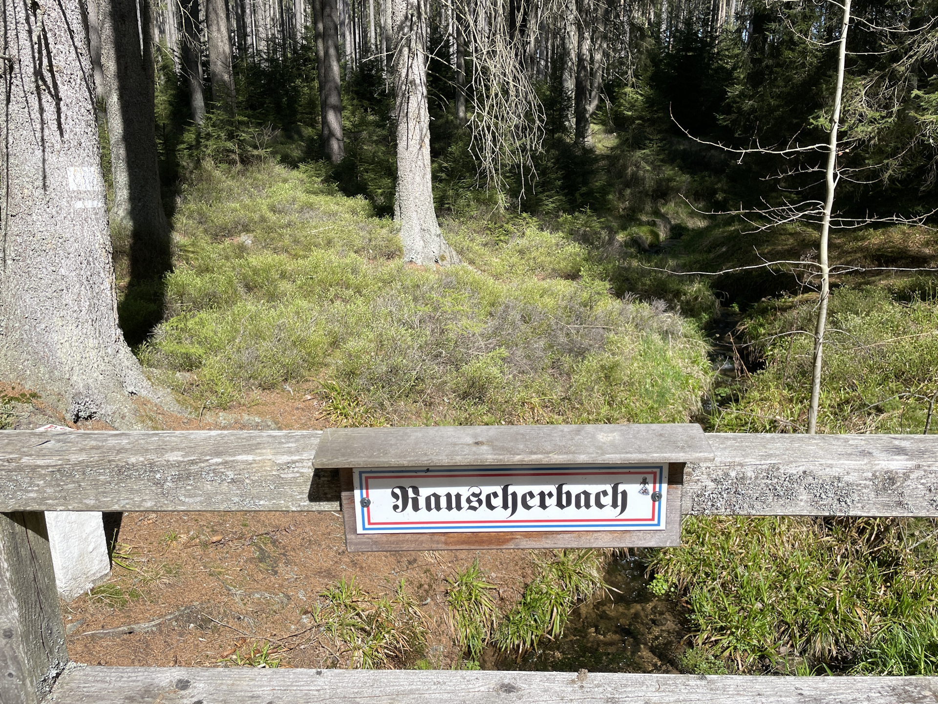 The <i>Stephaniebrücke</i> at the Austrian border