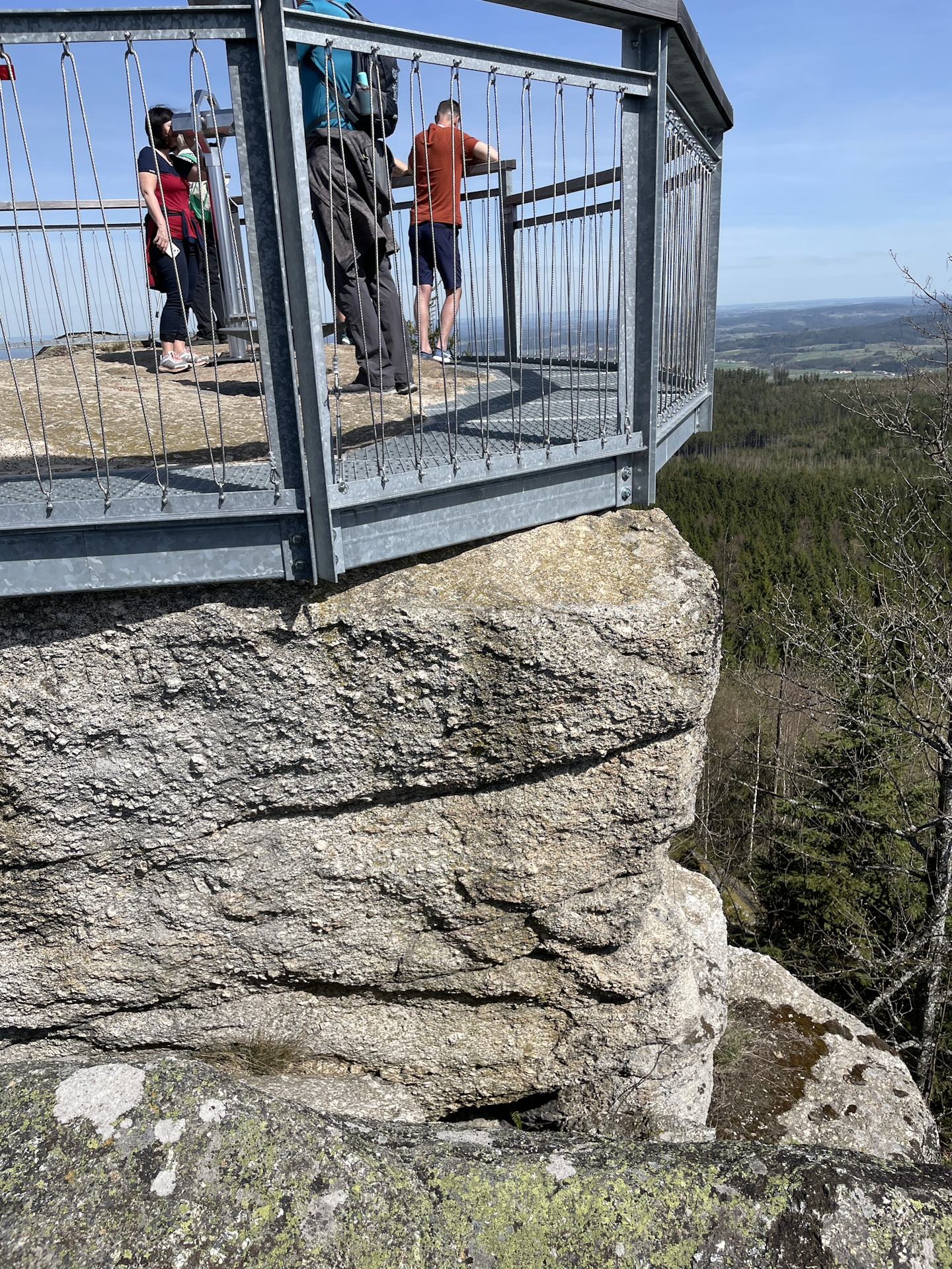Bouldering towards the platform at <i>Nebelstein</i>