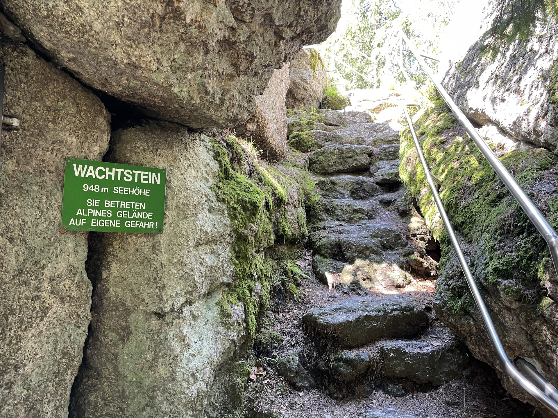 Towards the viewing platform on top of <i>Wachtstein</i>