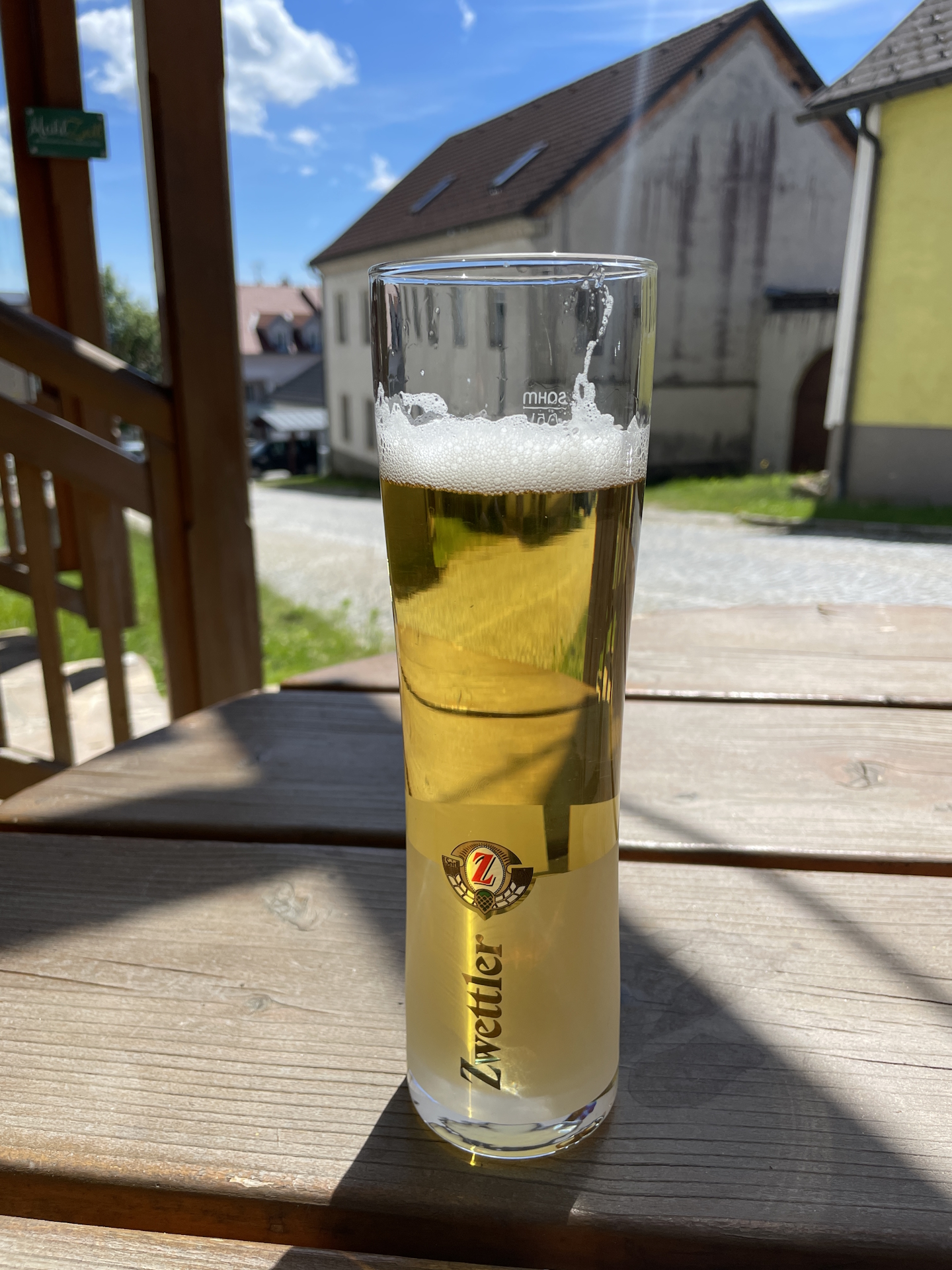 Well-deserved cold refreshment on a super hot day