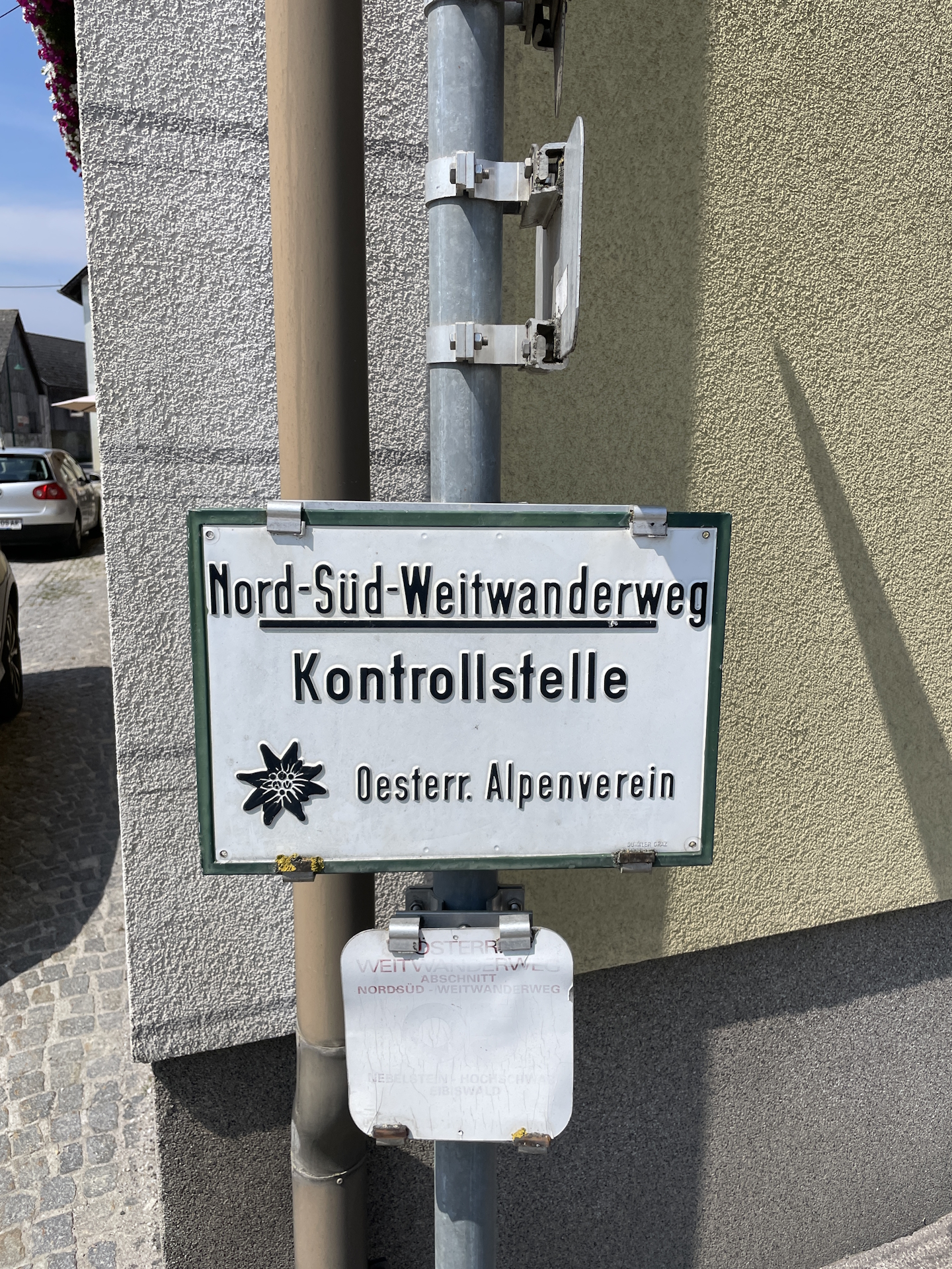 Official checkpoint at <i>Gasthaus Liebner</i> in <i>Elsenreith</i>