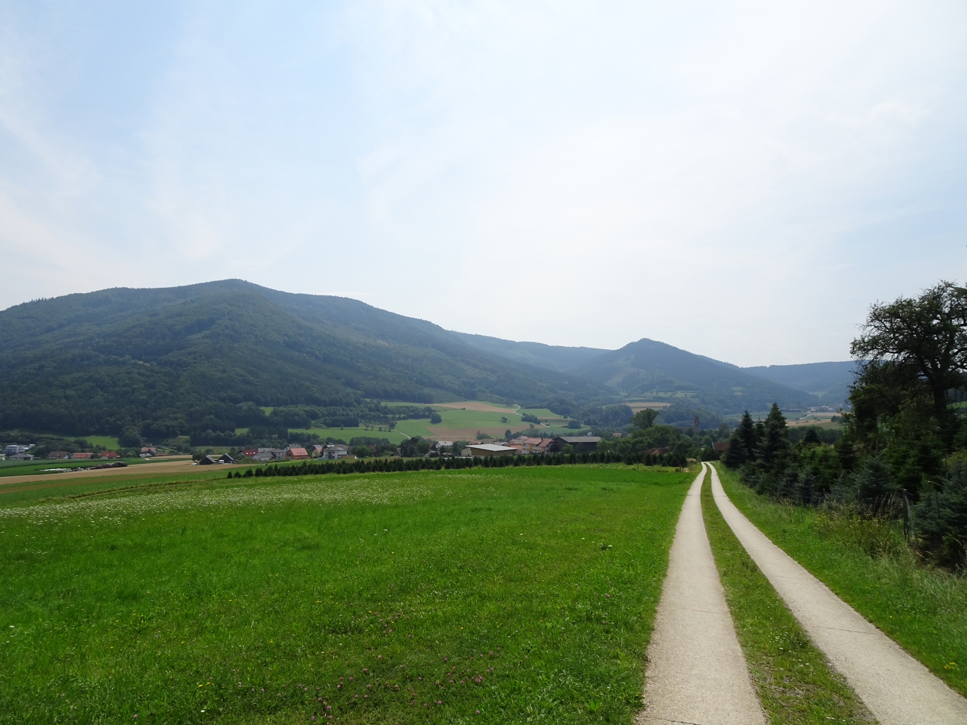 Hiking on concrete to <i>Trandorf</i>