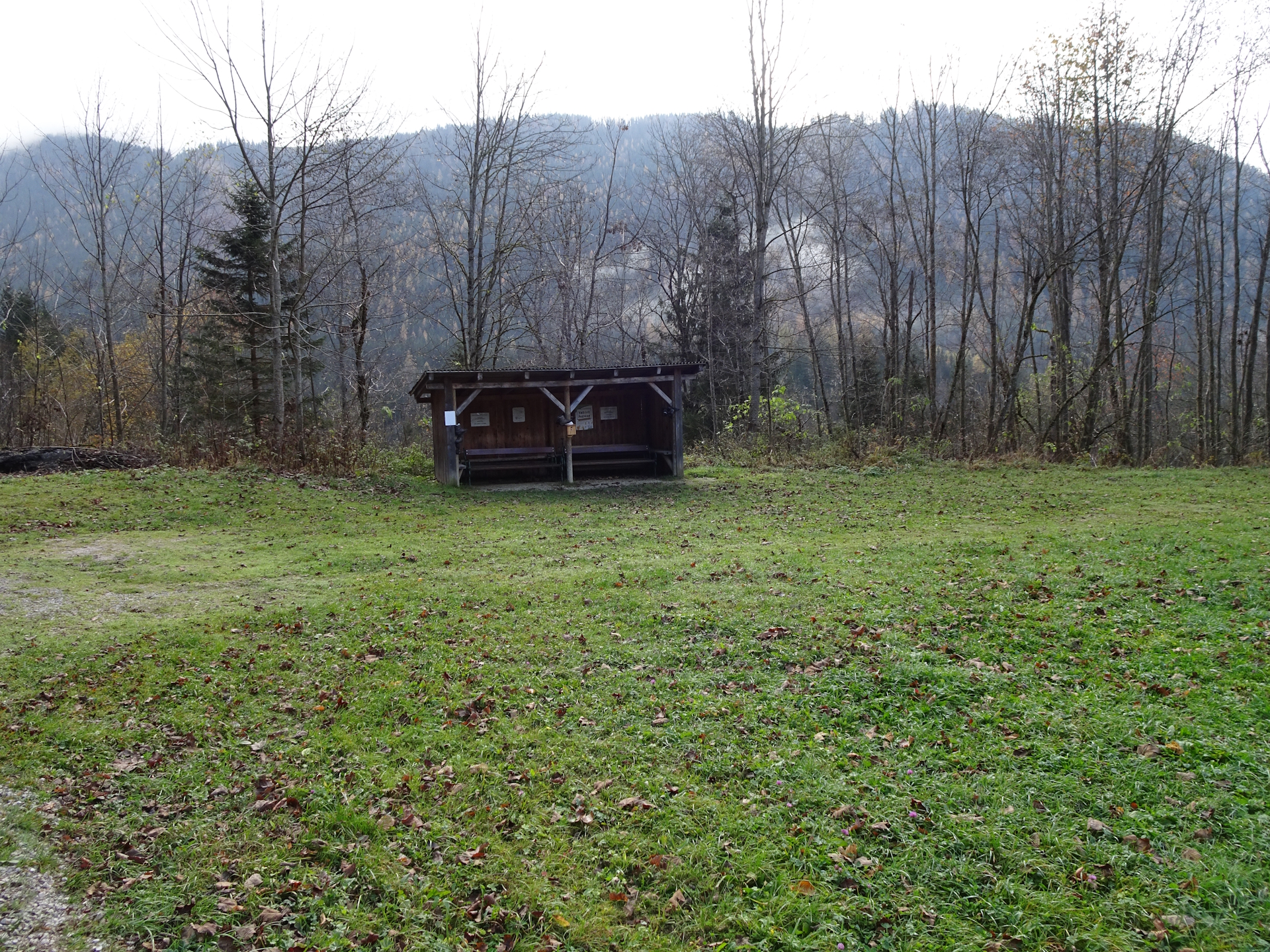 At the rest area towards <i>Schöneben</i> (there is another stamp in the box!)