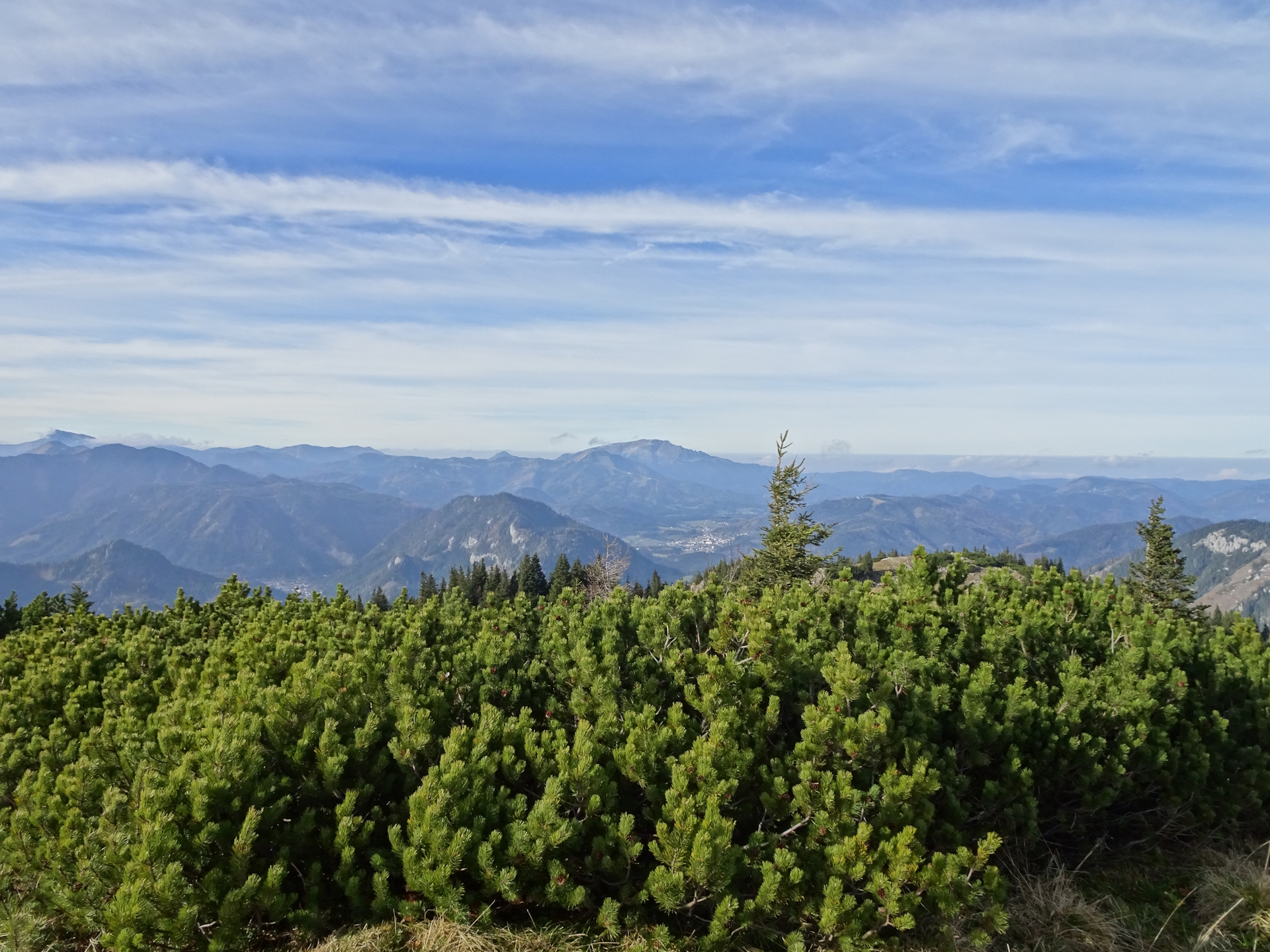 View towards <i>Mariazell</i> and <i>Ötscher</i> from the top of <i>Tonion</i>