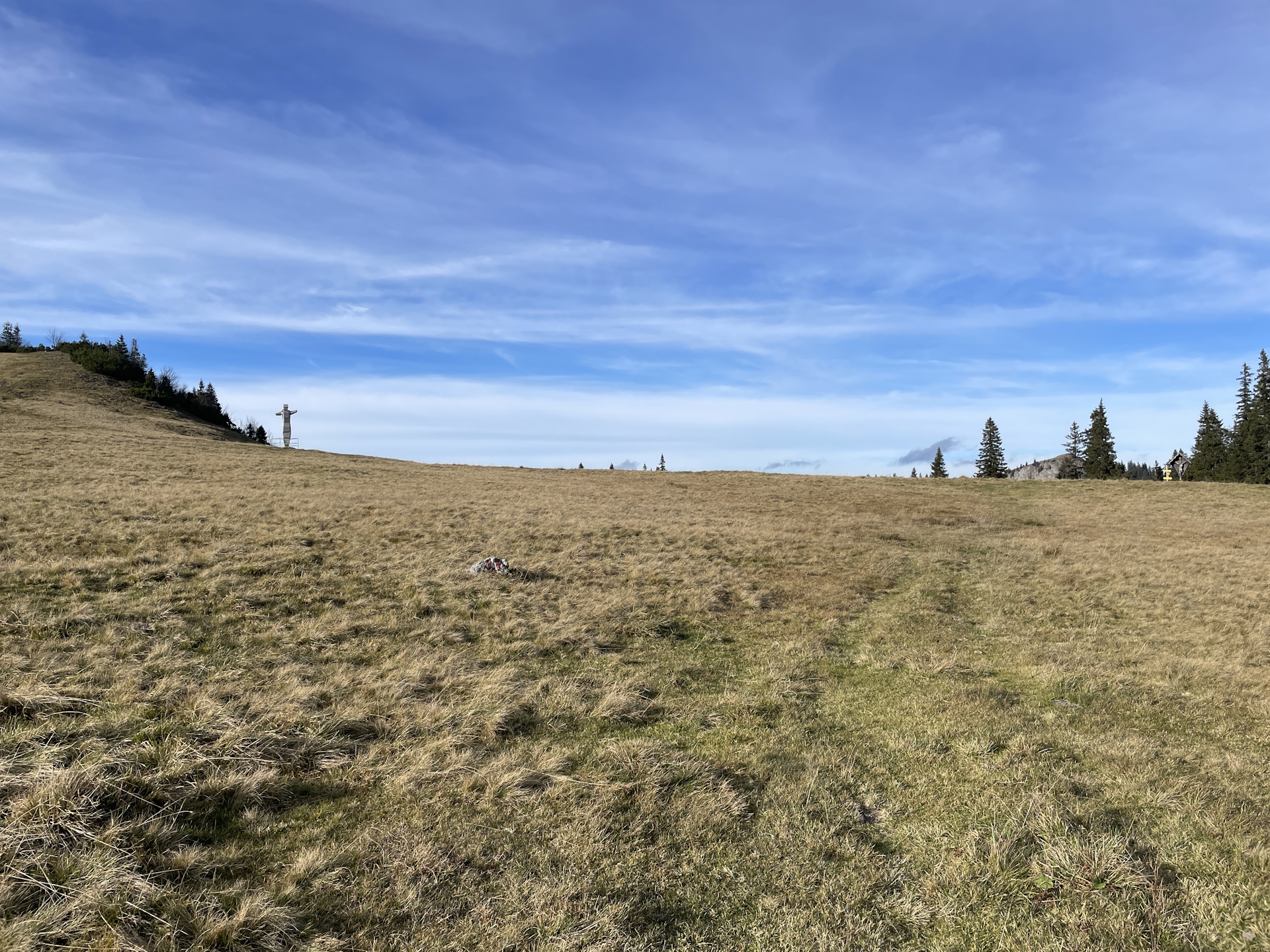 Looking back at the statue at <i>Herrenboden</i>