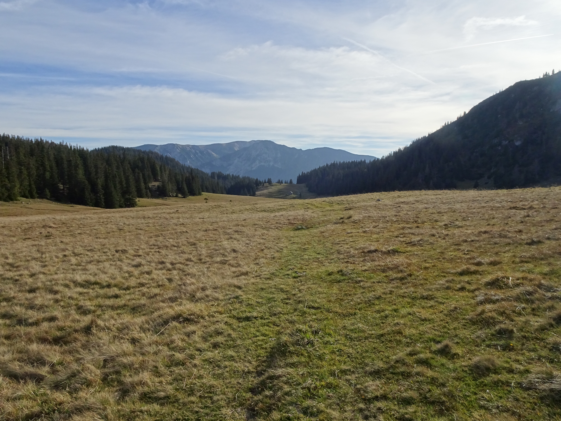 Descending on the trail at <i>Herrenboden</i>