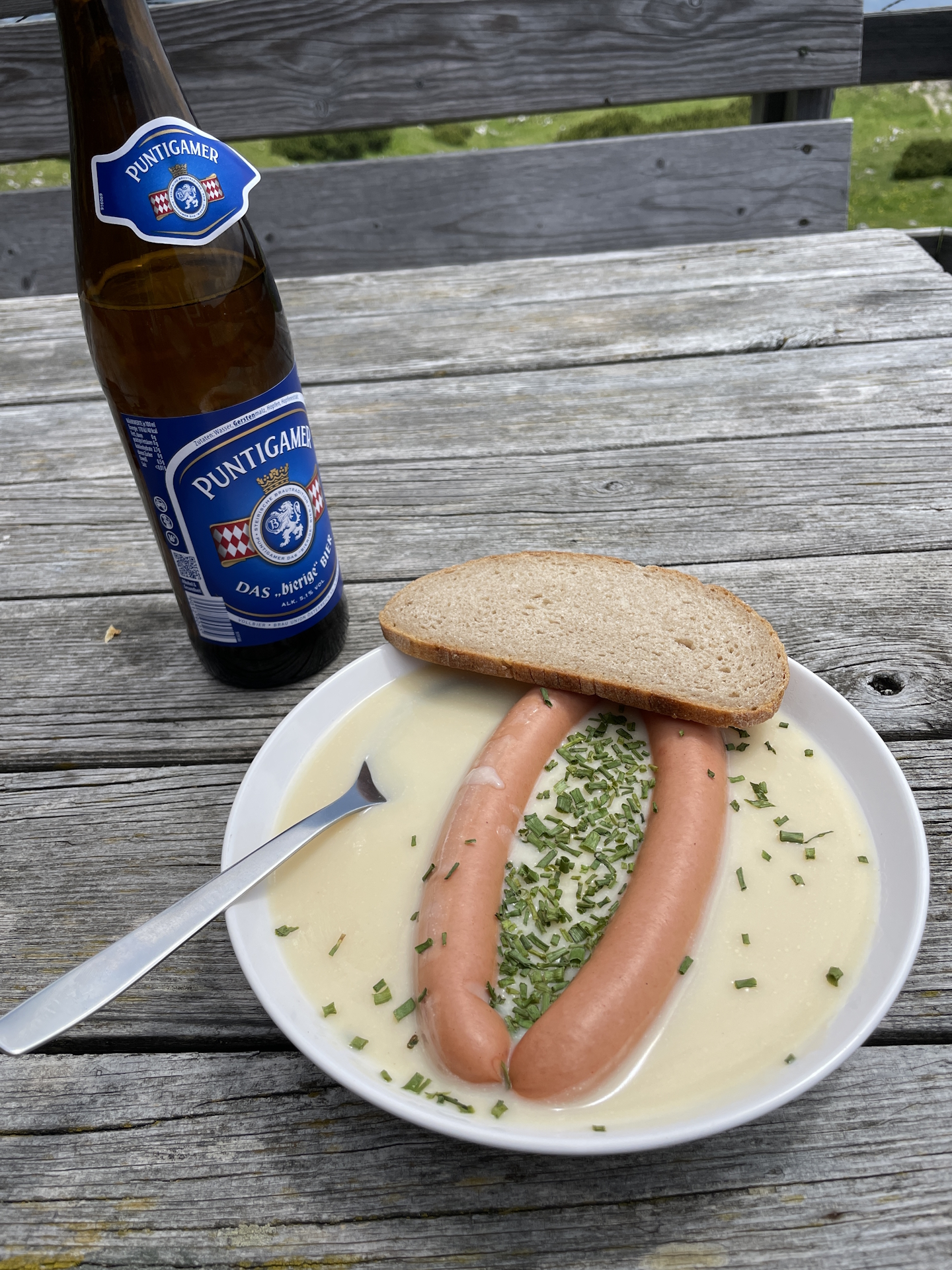 Very tasty soup and beer at <i>Graf-Meran Haus</i>