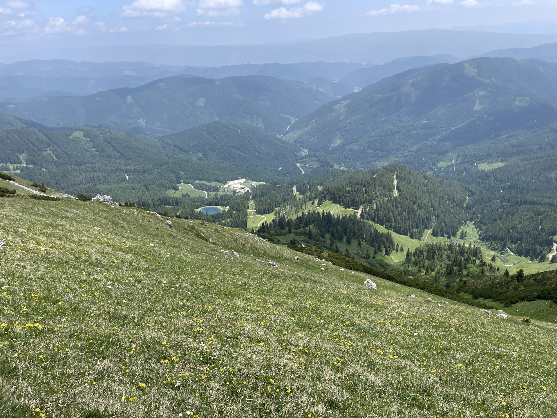 View down to the ski resort from <i>Teufelssteig</i>