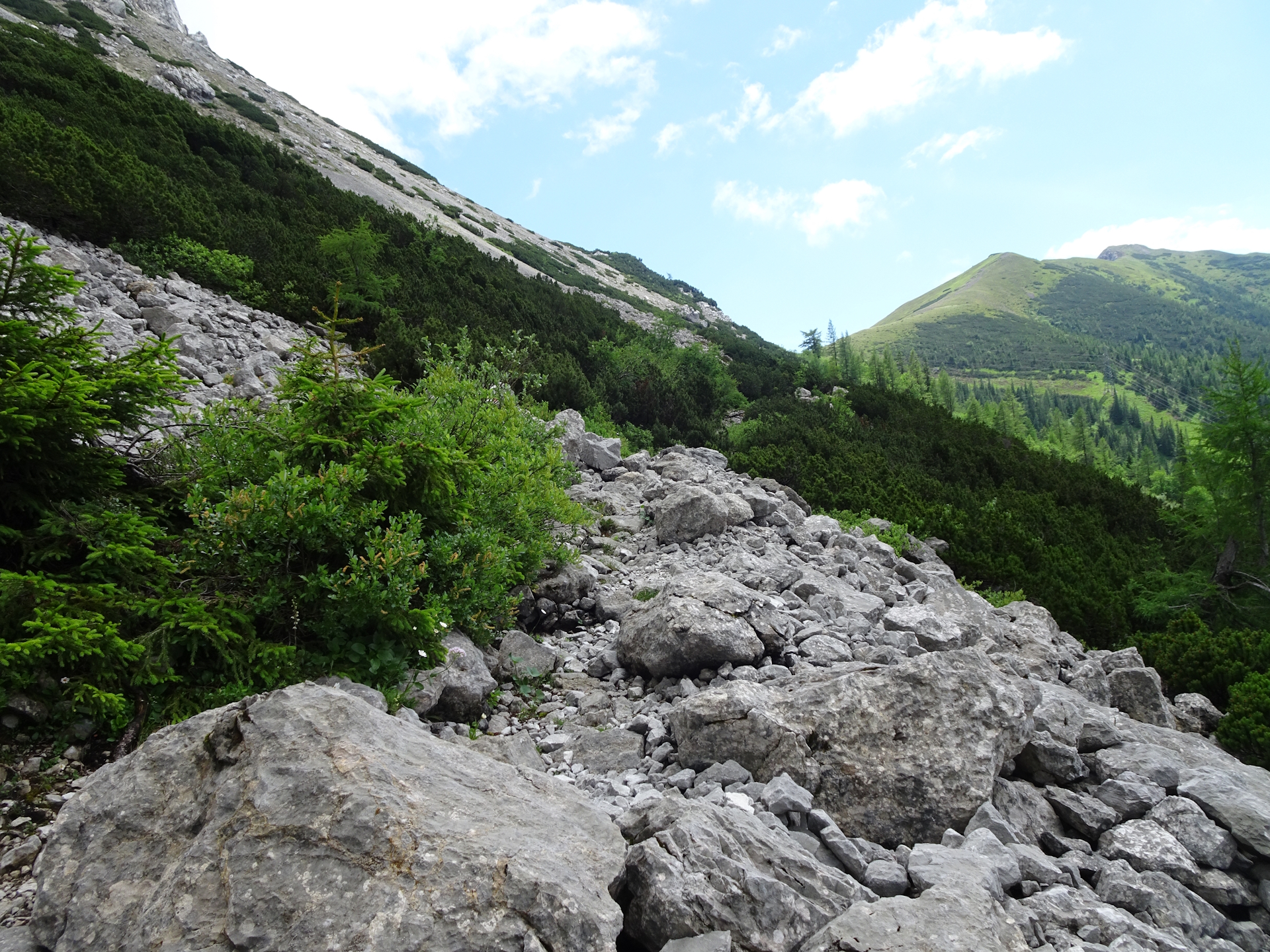 A sure foot is required due to loose rocks and stones