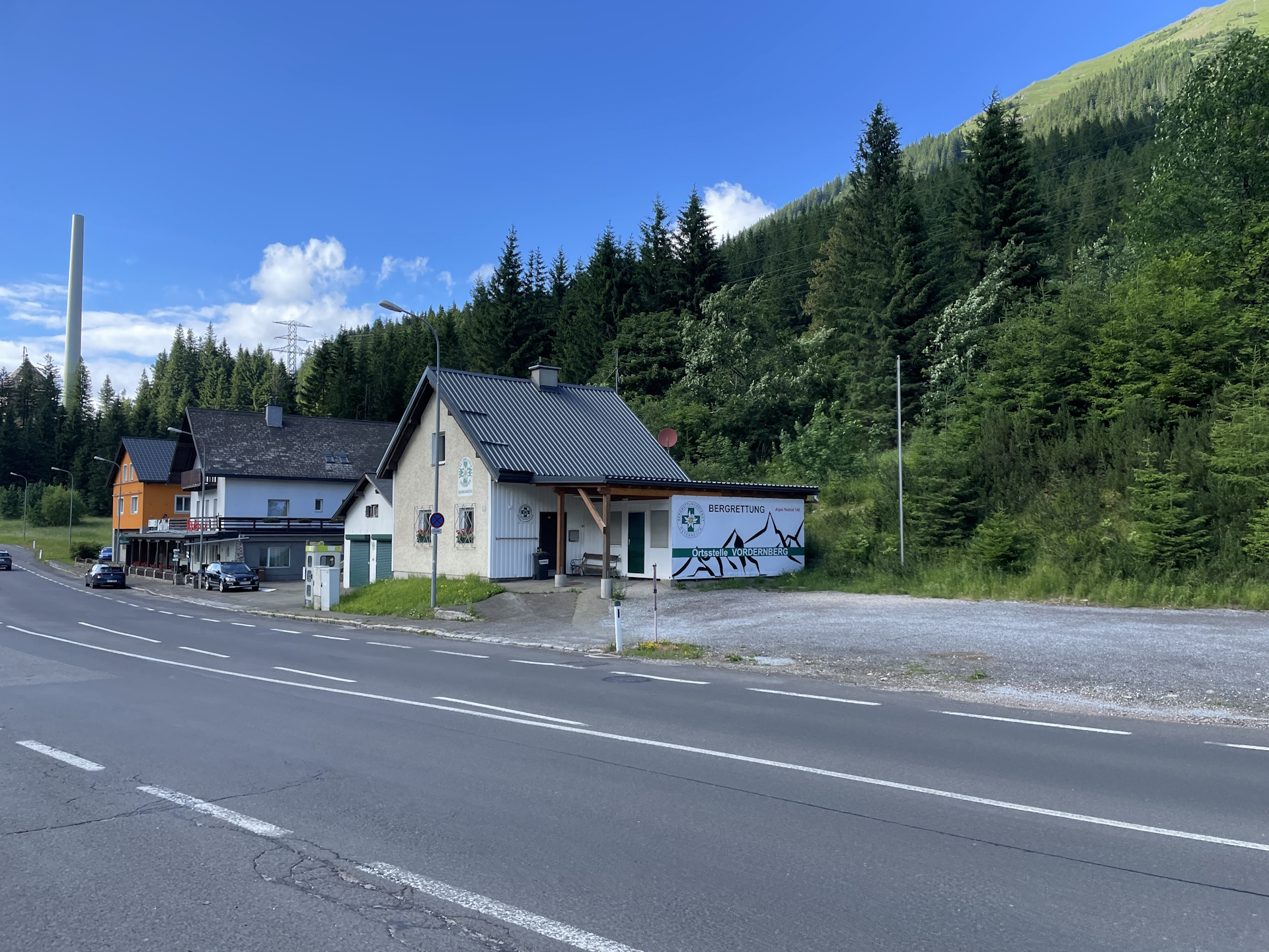 At the bus station <i>Präbichl Passhöhe</i>