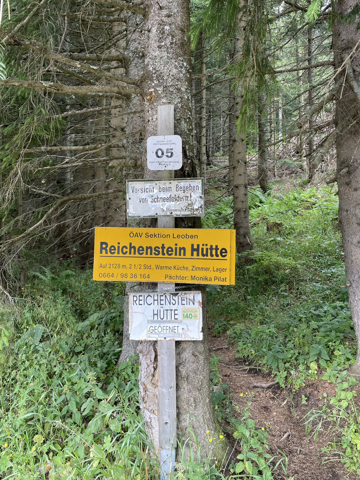 Follow the marked trail to <i>Reichensteinhütte</i>