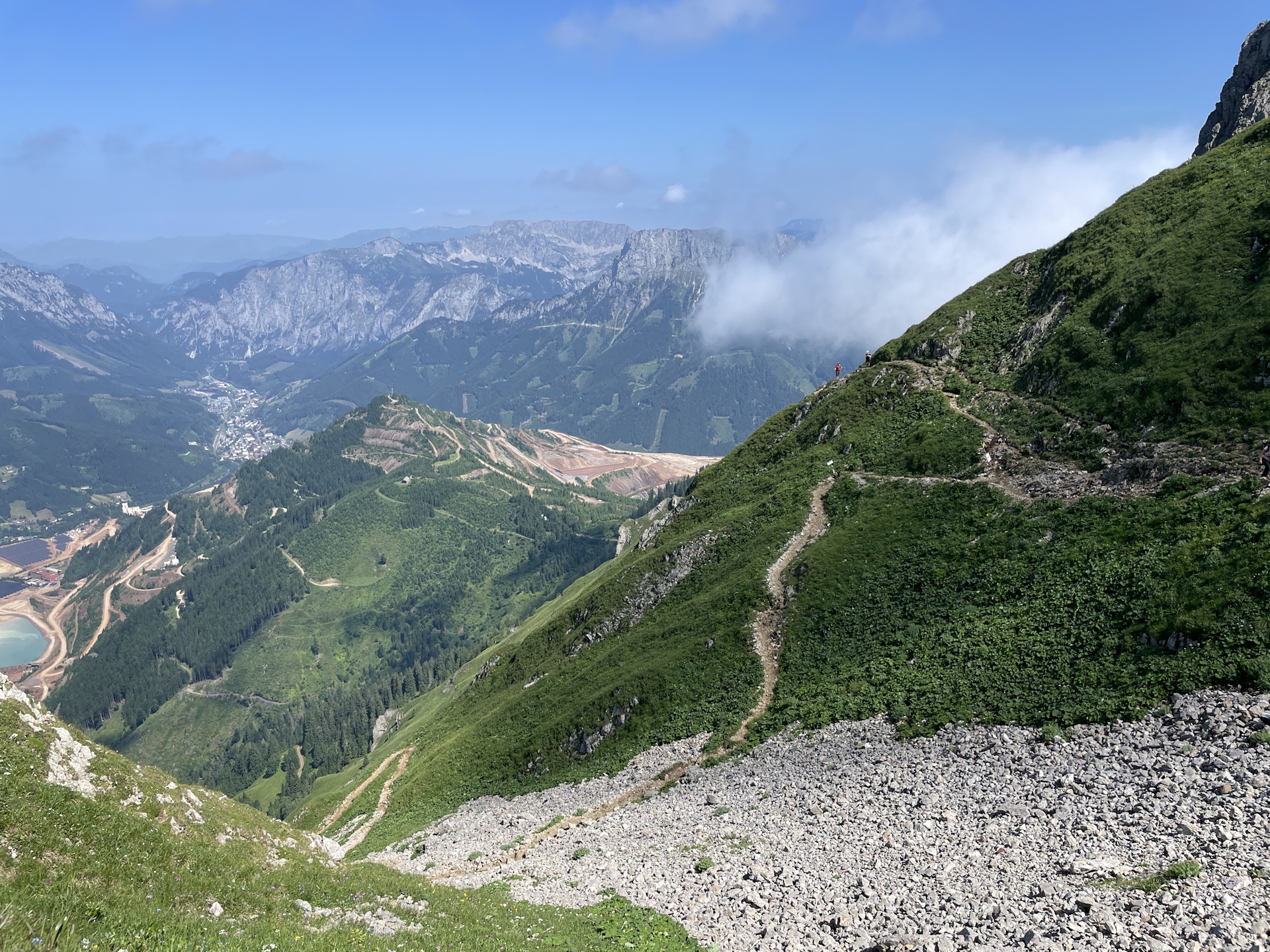 View back after mastering the alpine variant