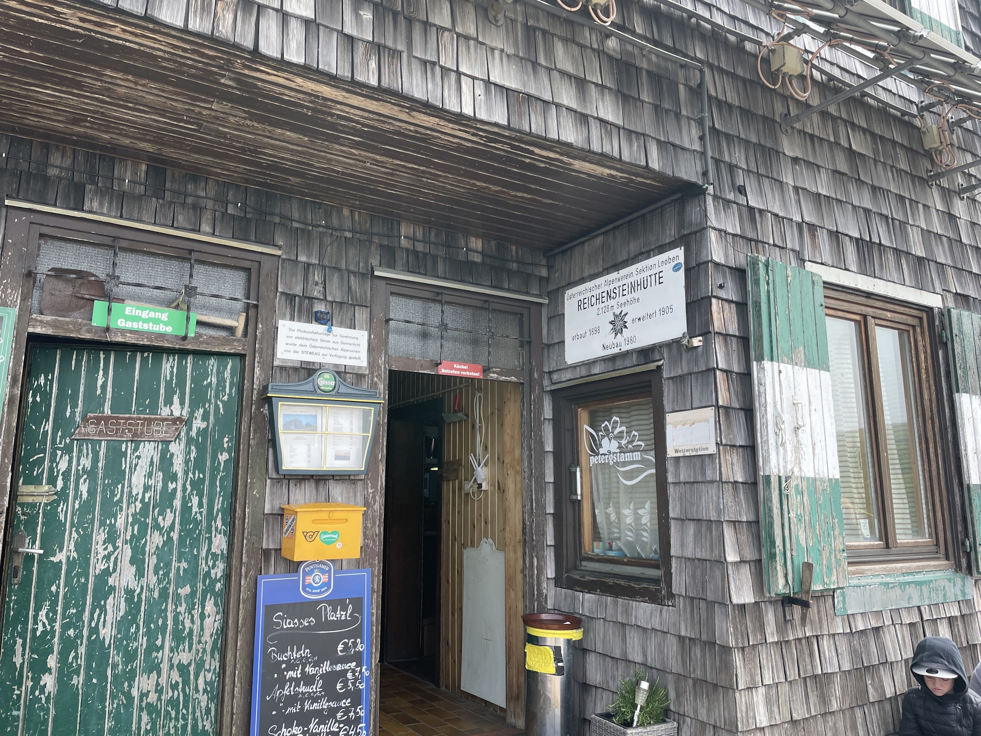 Finally for a break at the <i>Reichensteinhütte</i>