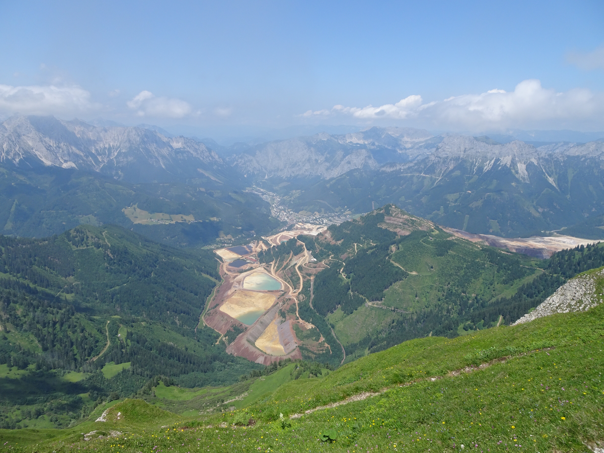 Again an impressive view down to <i>Eisenerz</i>