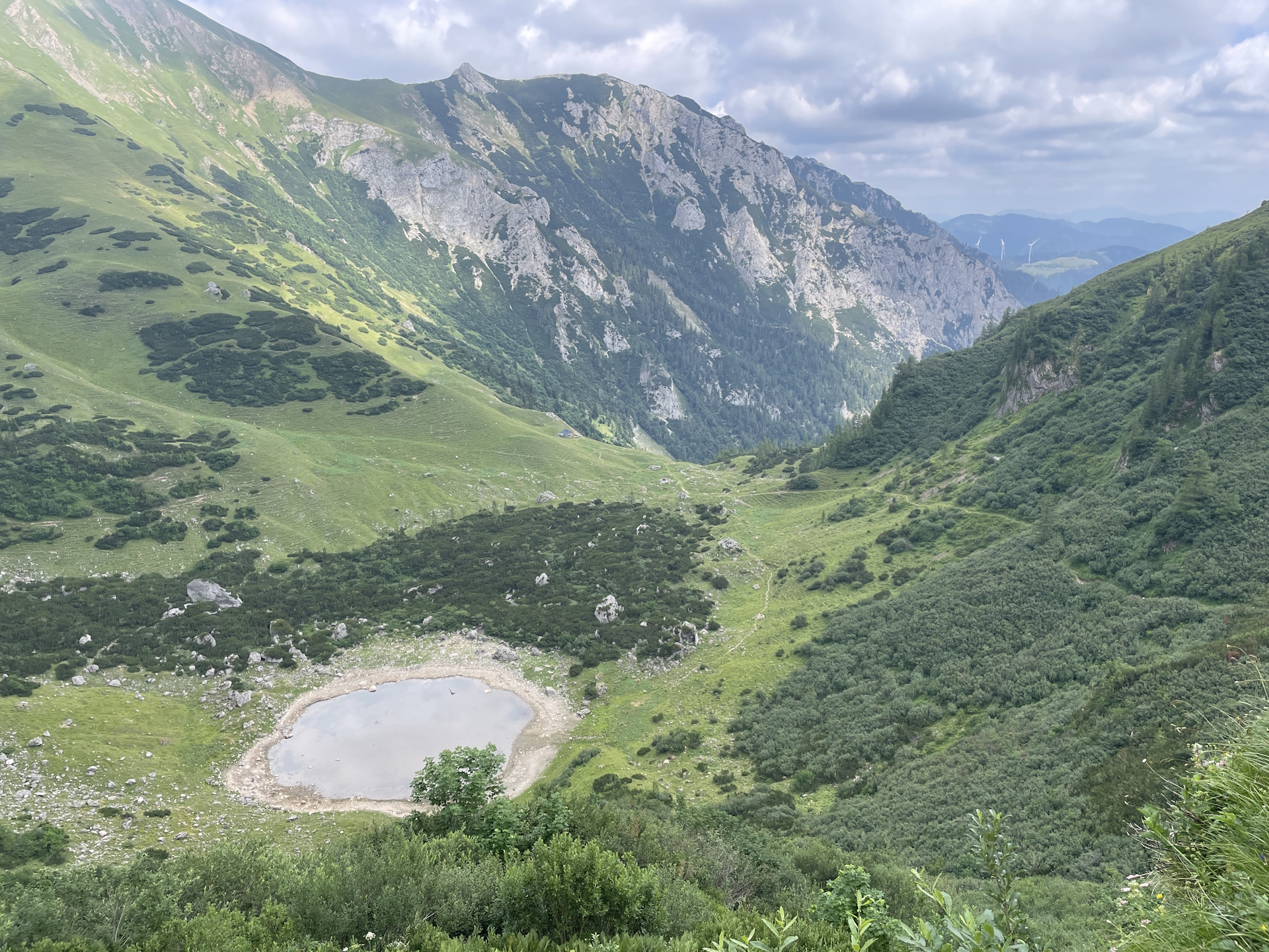 Scenic view towards <i>Krumpalm</i> and the <i>Krumpensee</i>