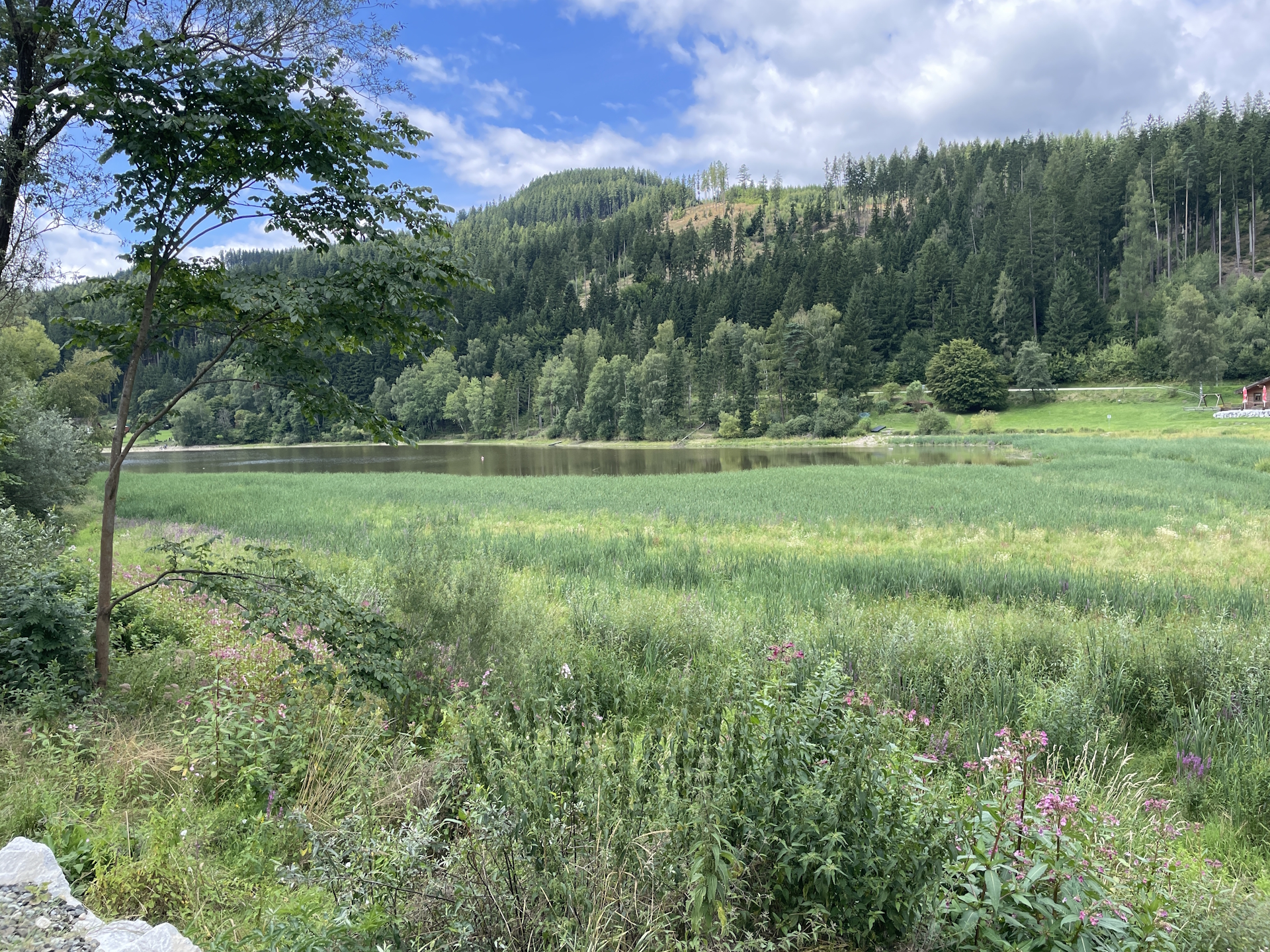 Approaching the beautiful <i>Trabocher See</i>