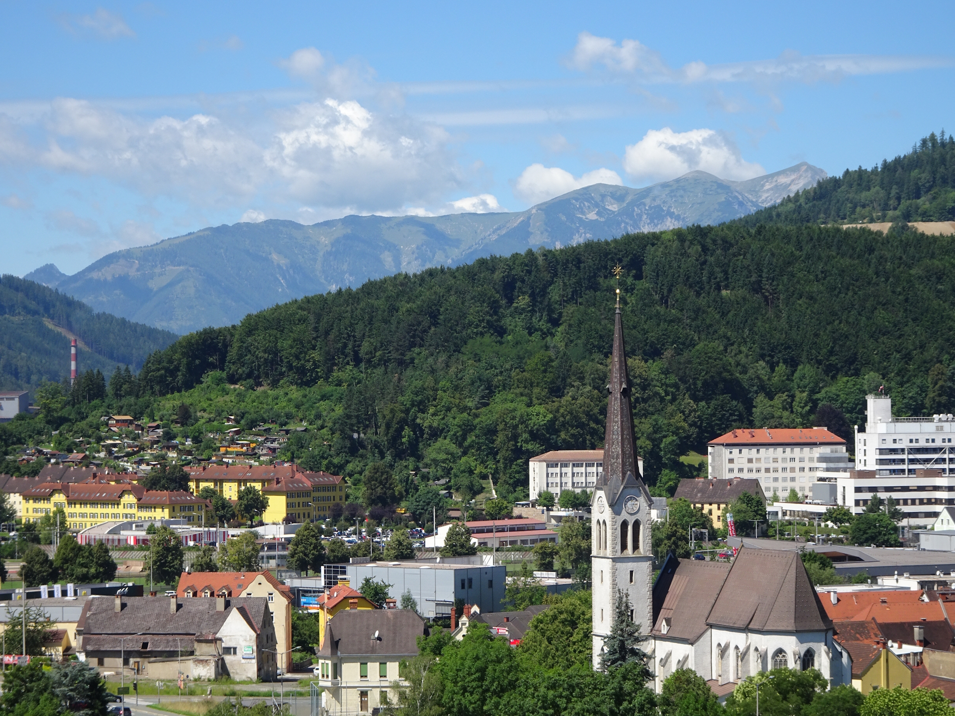 View toward <i>Erzberg</i> from the viewing platform