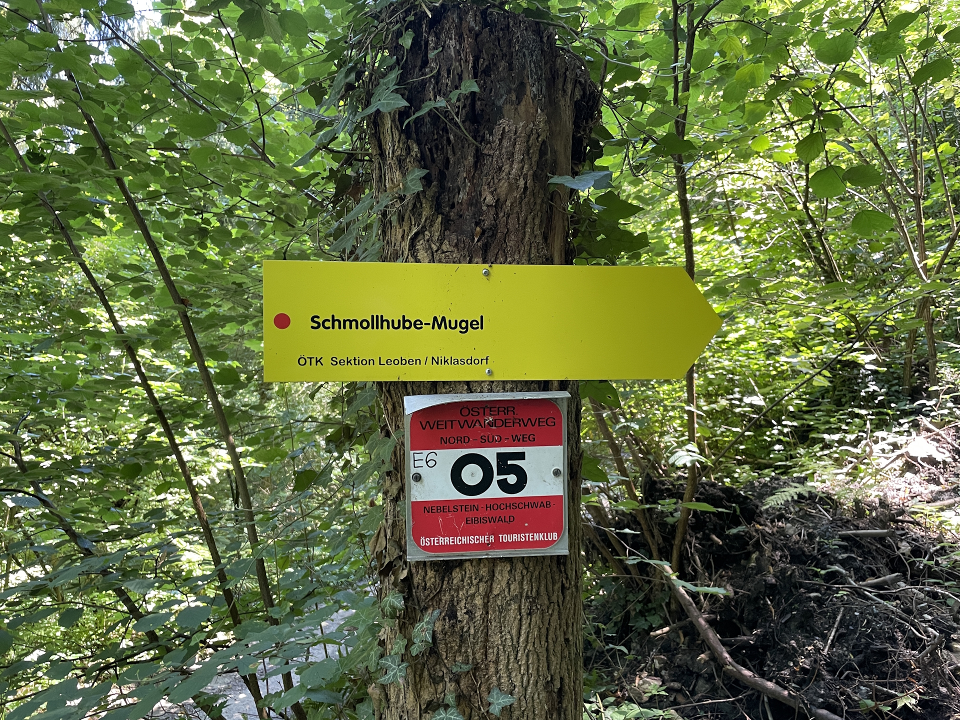 Following the well-marked trail to <i>Mugel</i>